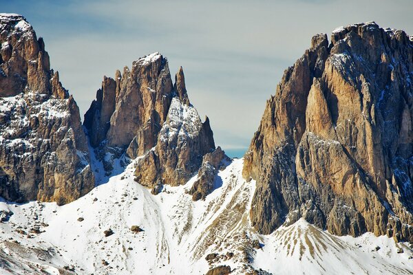 Dolomity we Włoszech zimą