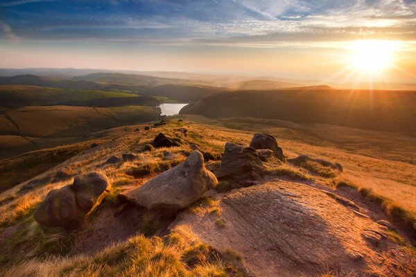 Bellissimo tramonto in Kinder Scout