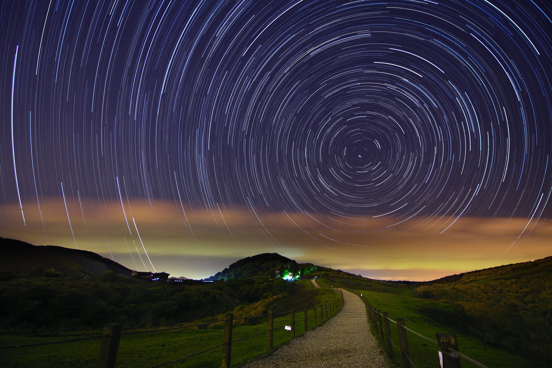 nacht himmel sterne kreislauf erde berg stufen