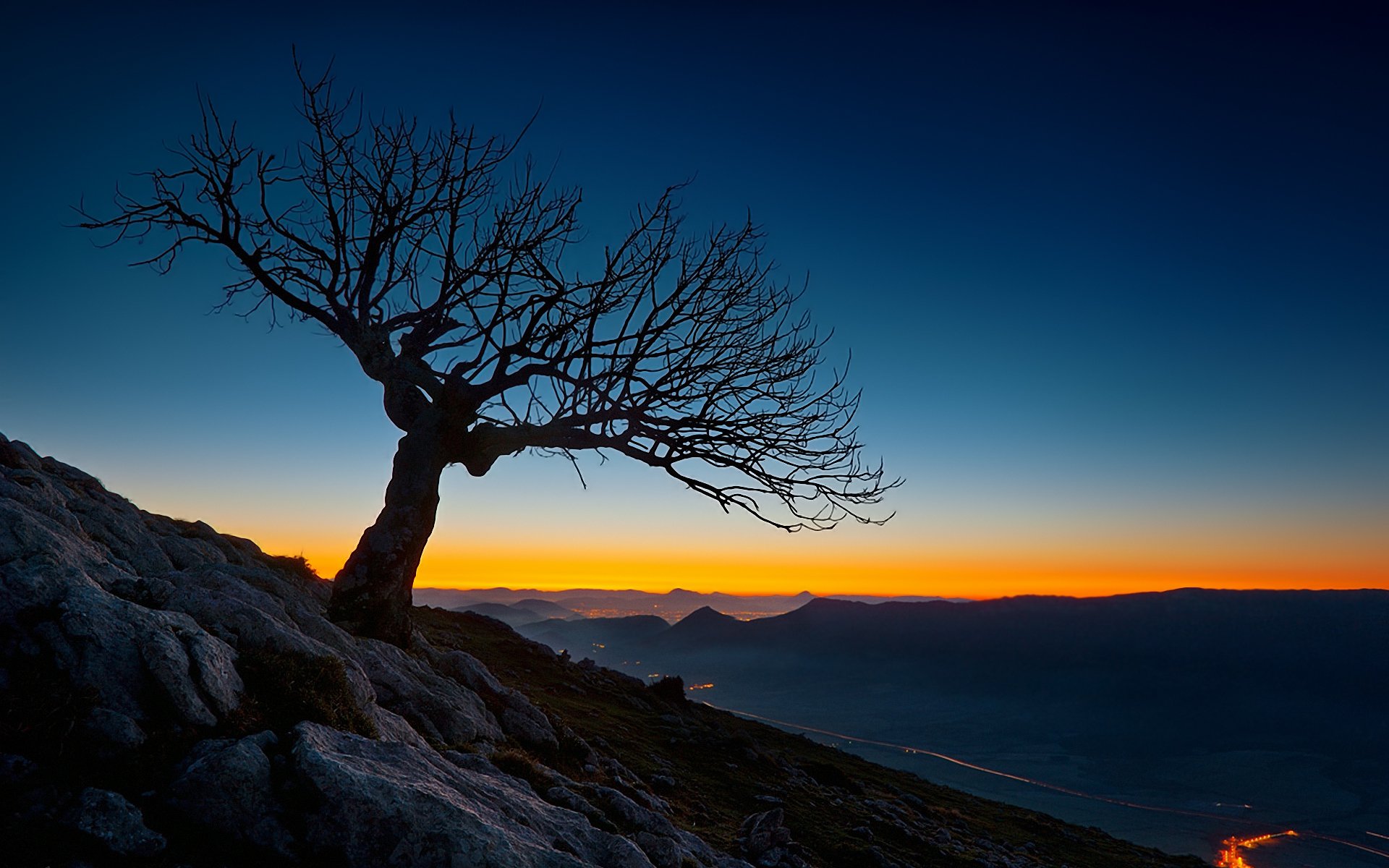 san miguel de aralar sonnenuntergang lichter