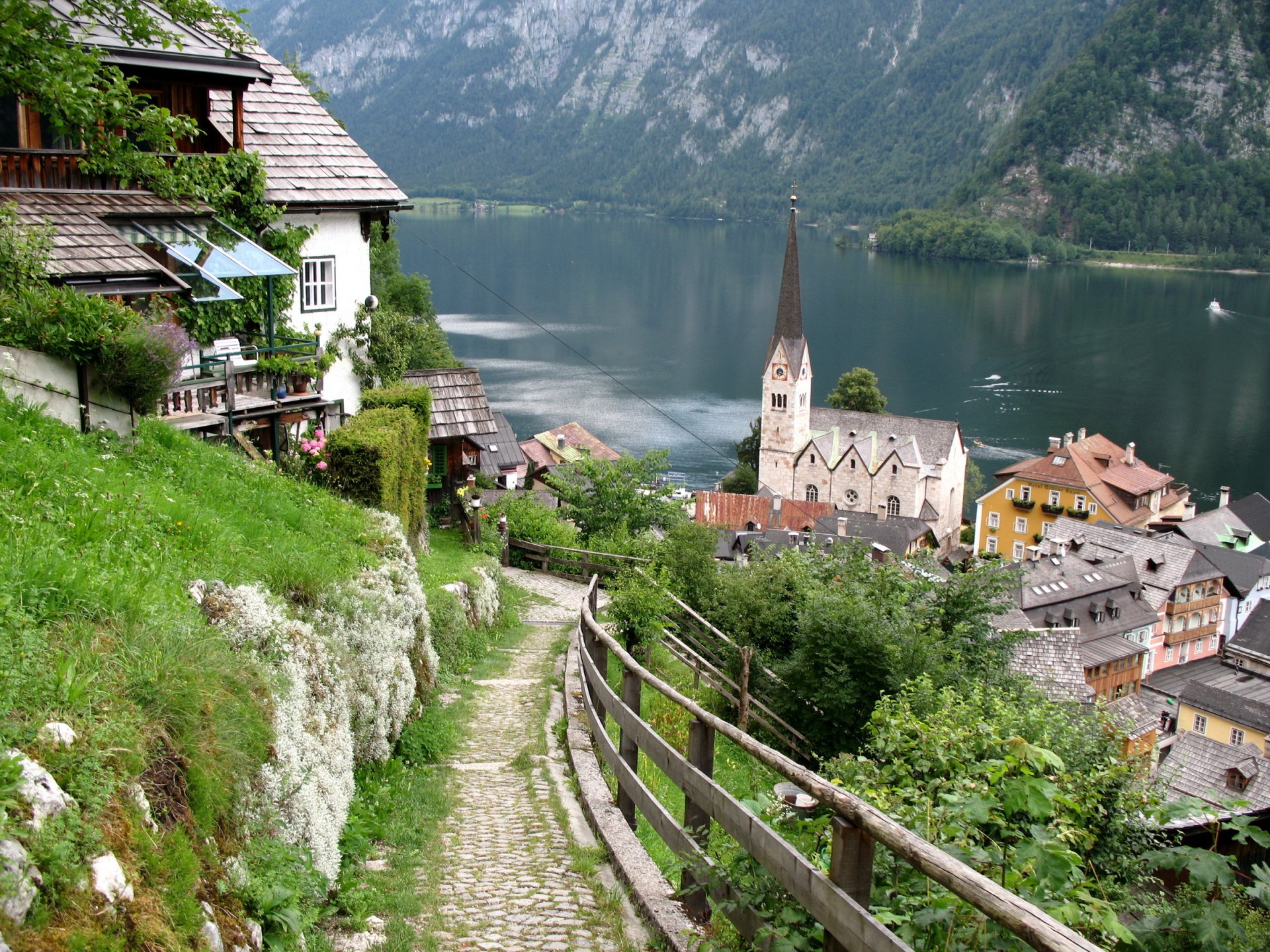 austria hallstatt lago de hallstatt casas