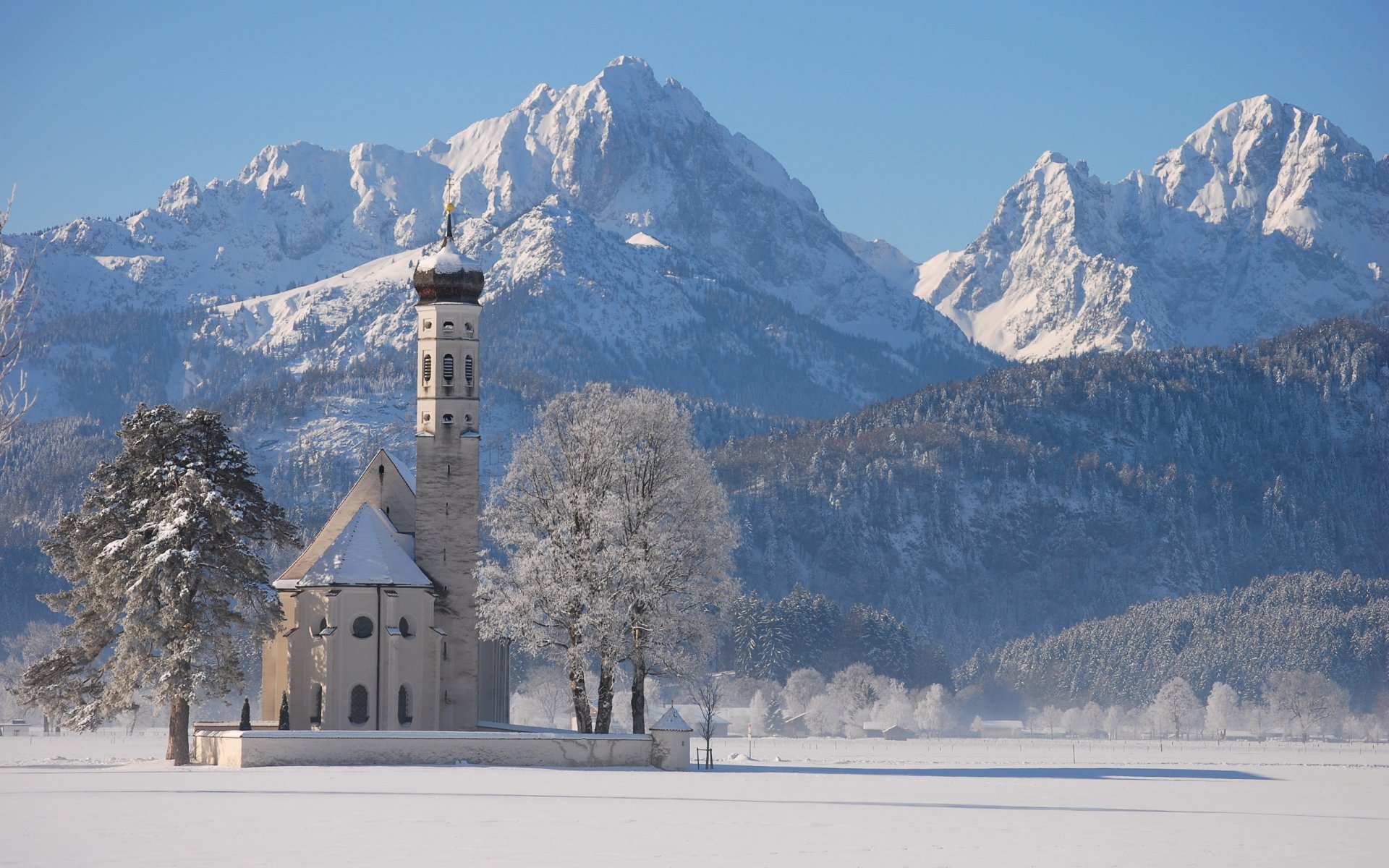 tempio inverno montagna neve