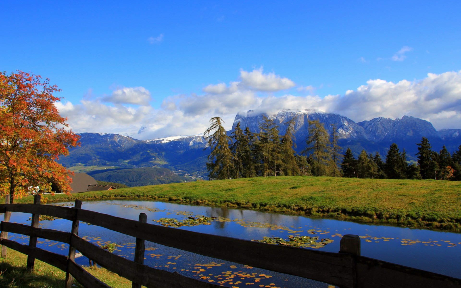 berge himmel zaun landschaft