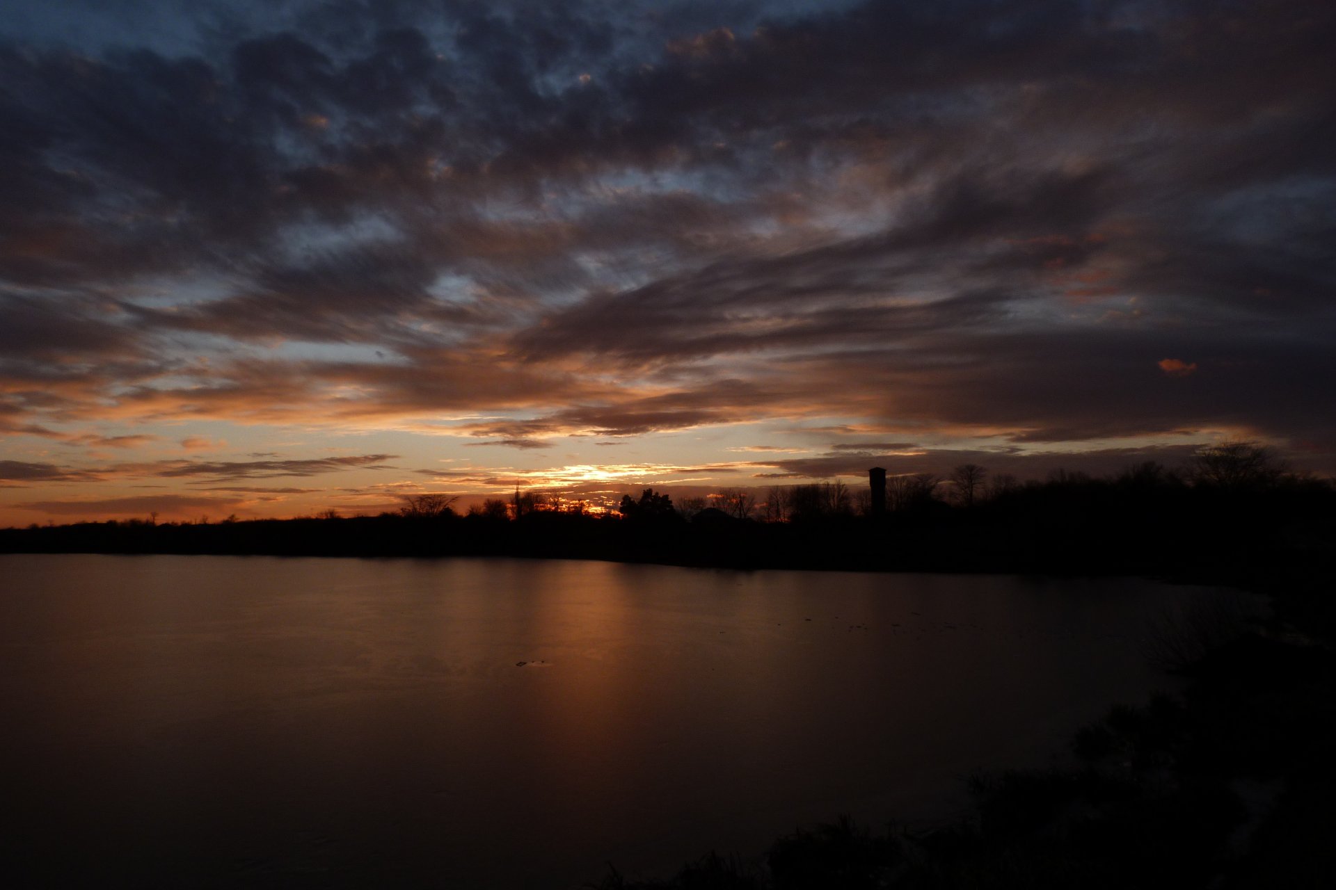 ky sunset river cloud