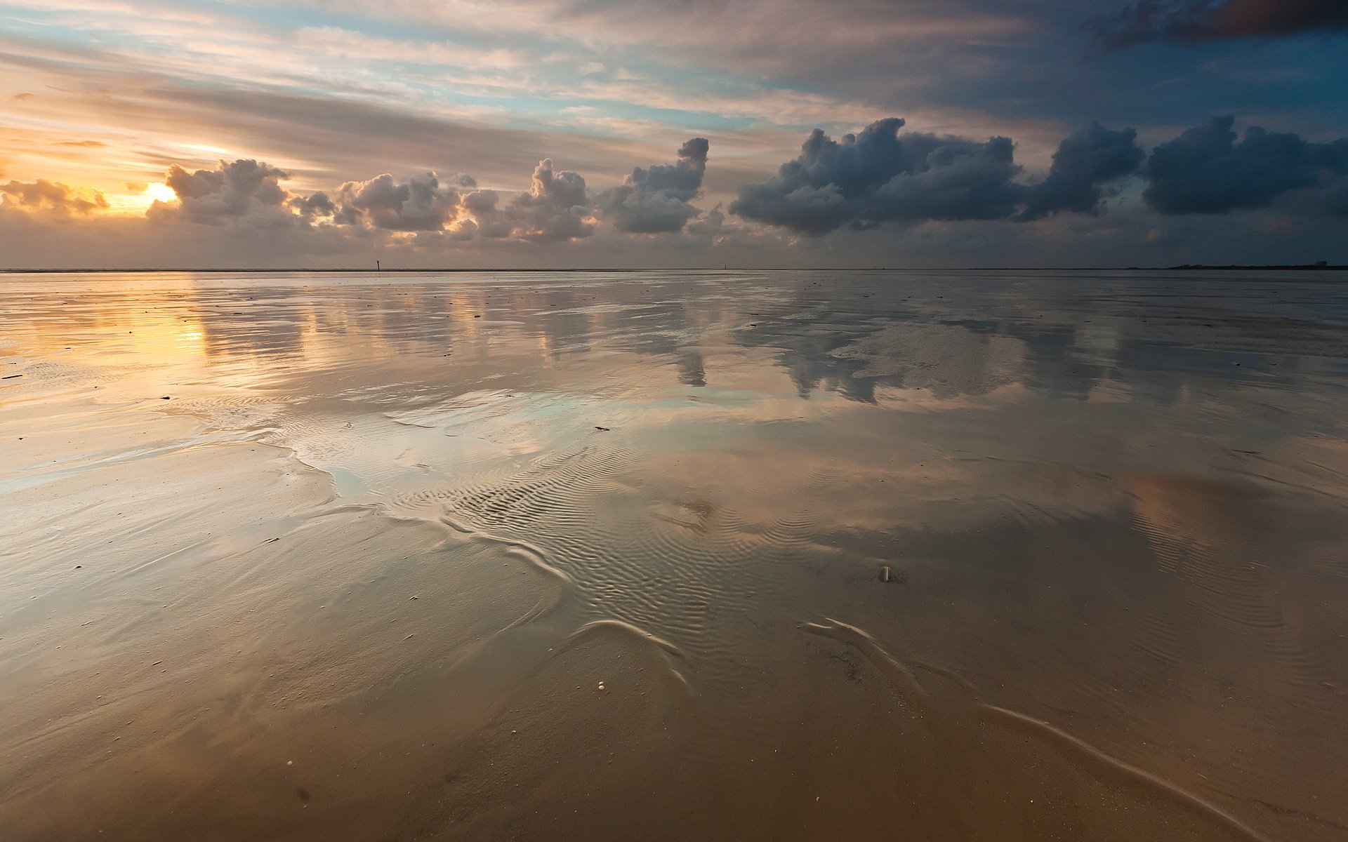 strand meer himmel wolken