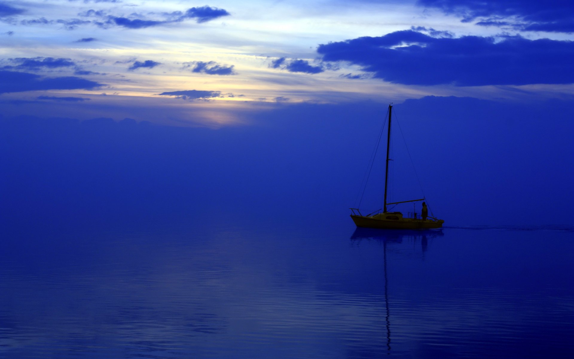 notte mare barca paesaggio