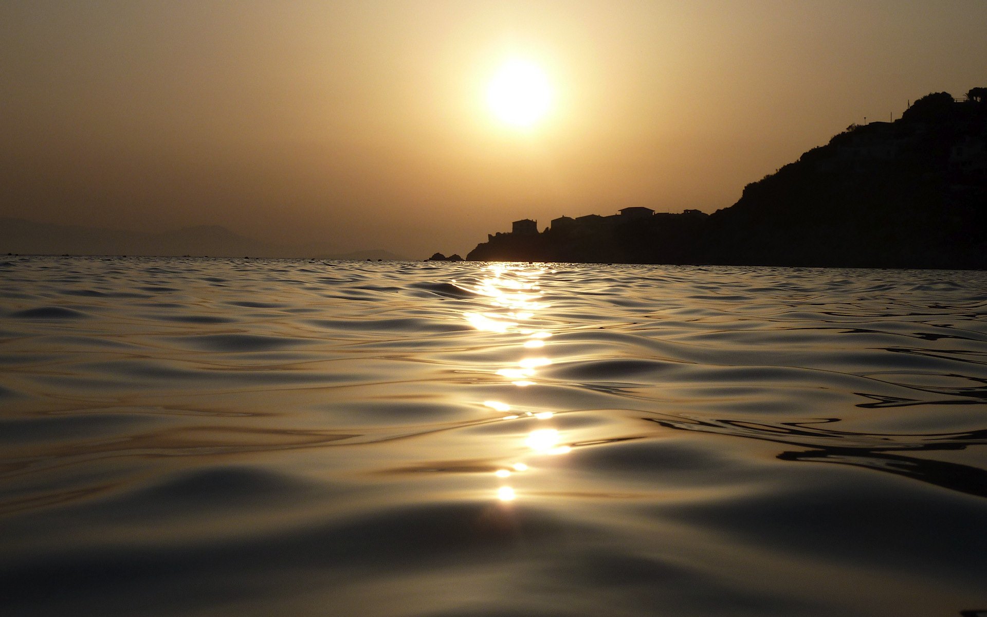 mañana mar costa sol niebla amanecer