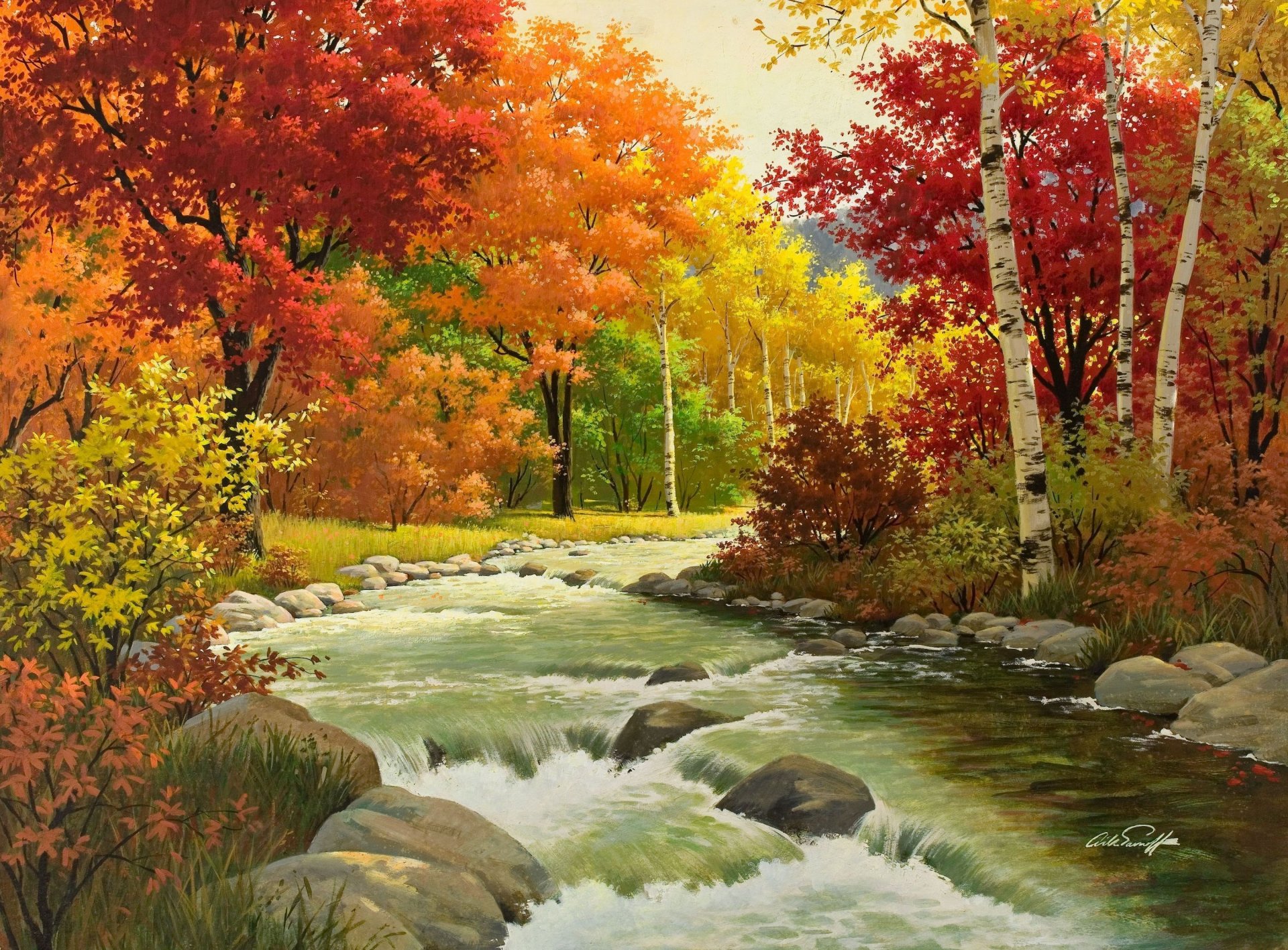 arthur saron sarnoff images nature forest tree autumn paint leave