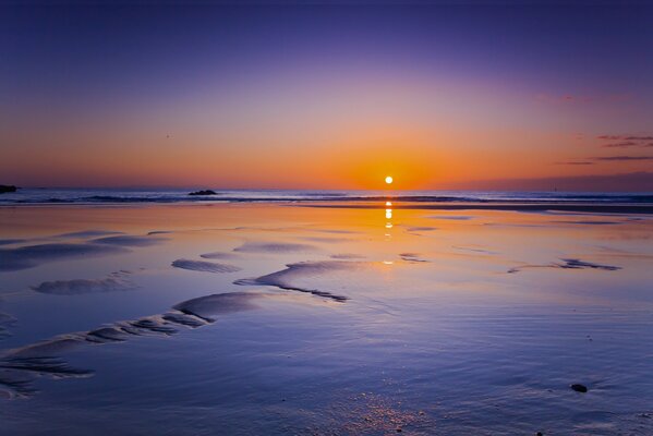 A delightful evening sea sunset