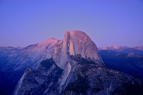 Half Dome Granit rock al tramonto