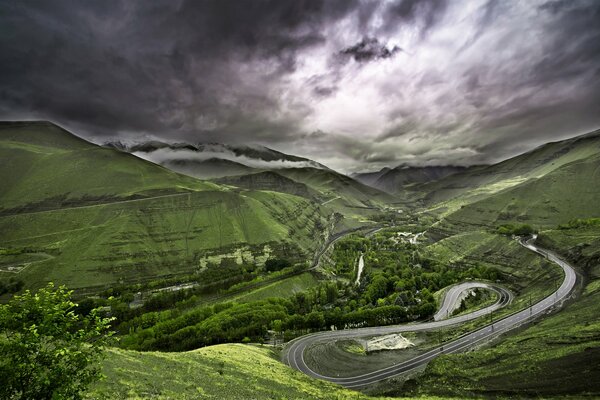 The road going into the sky