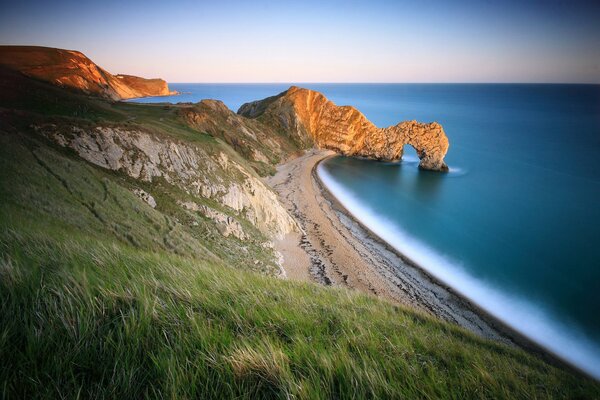 Arch over the sea near the shore