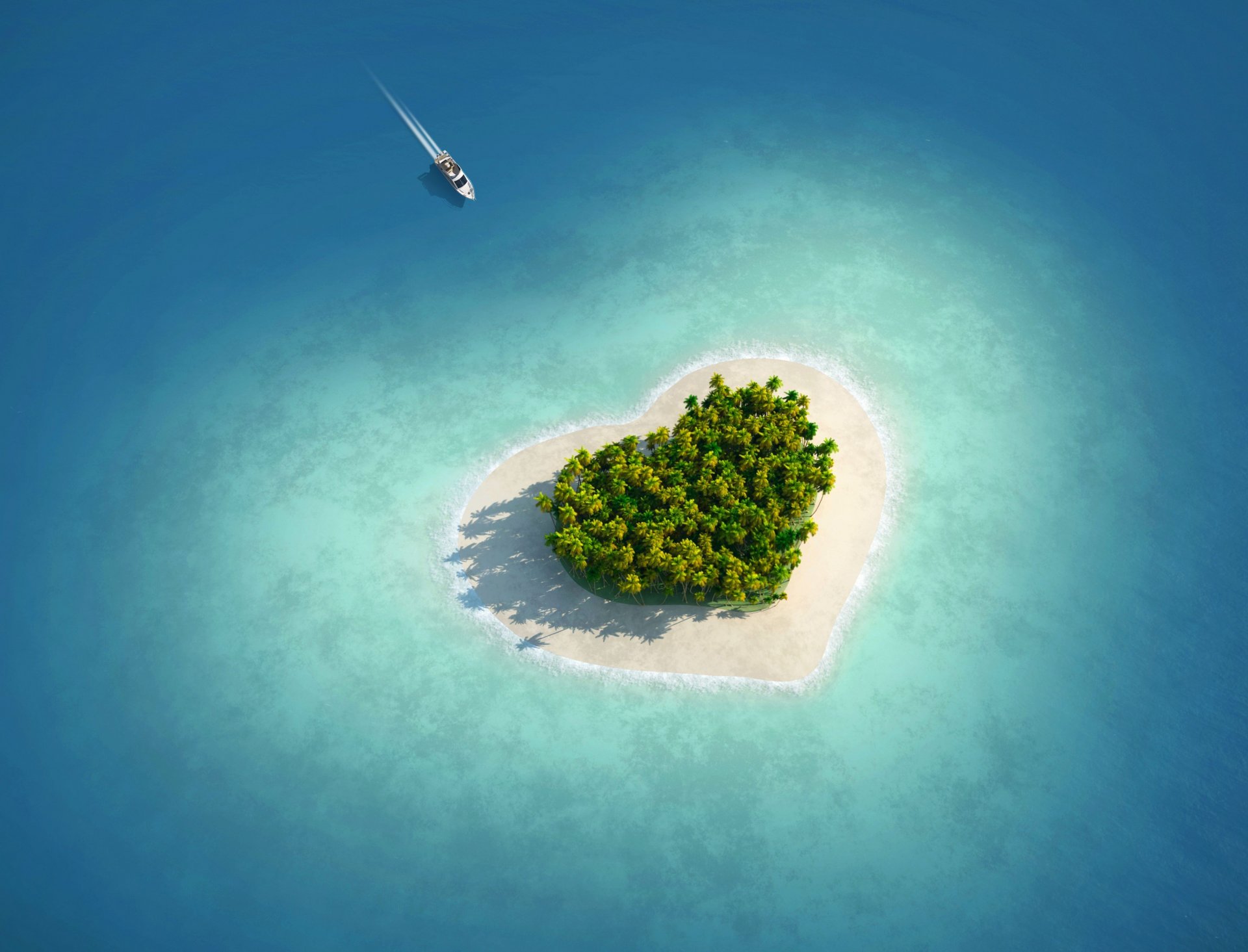 love island islands heart tropics palm sea love boat