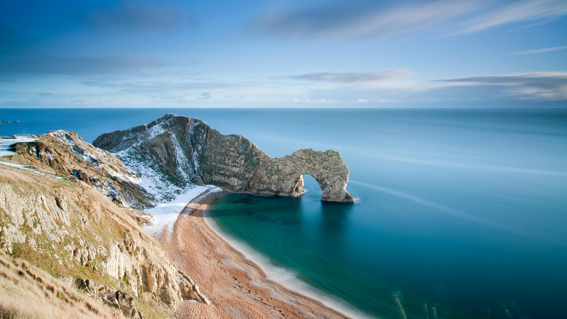 angleterre rocher roches arche arches ciel mer eau côte côte océan nature