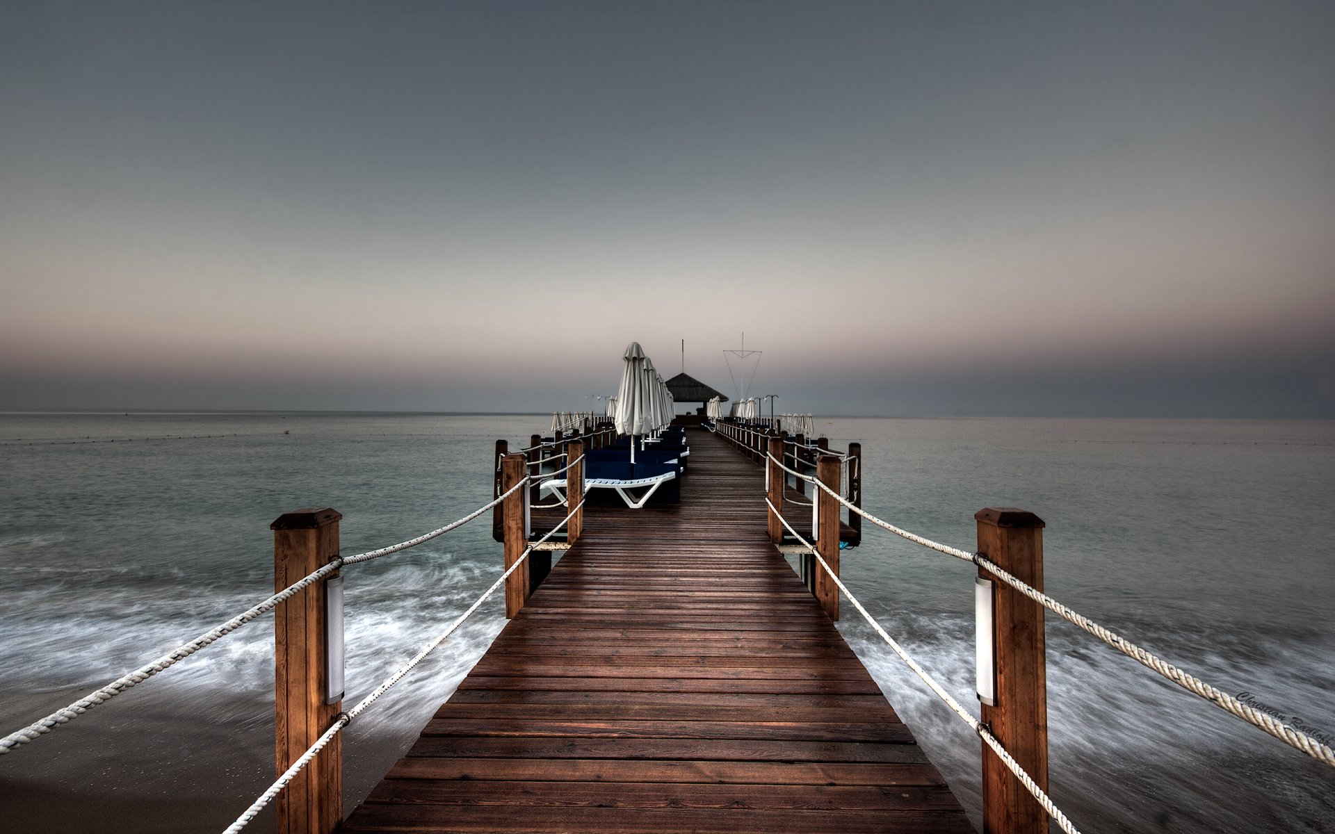 paisaje naturaleza muelle mar agua cielo 2560x1600