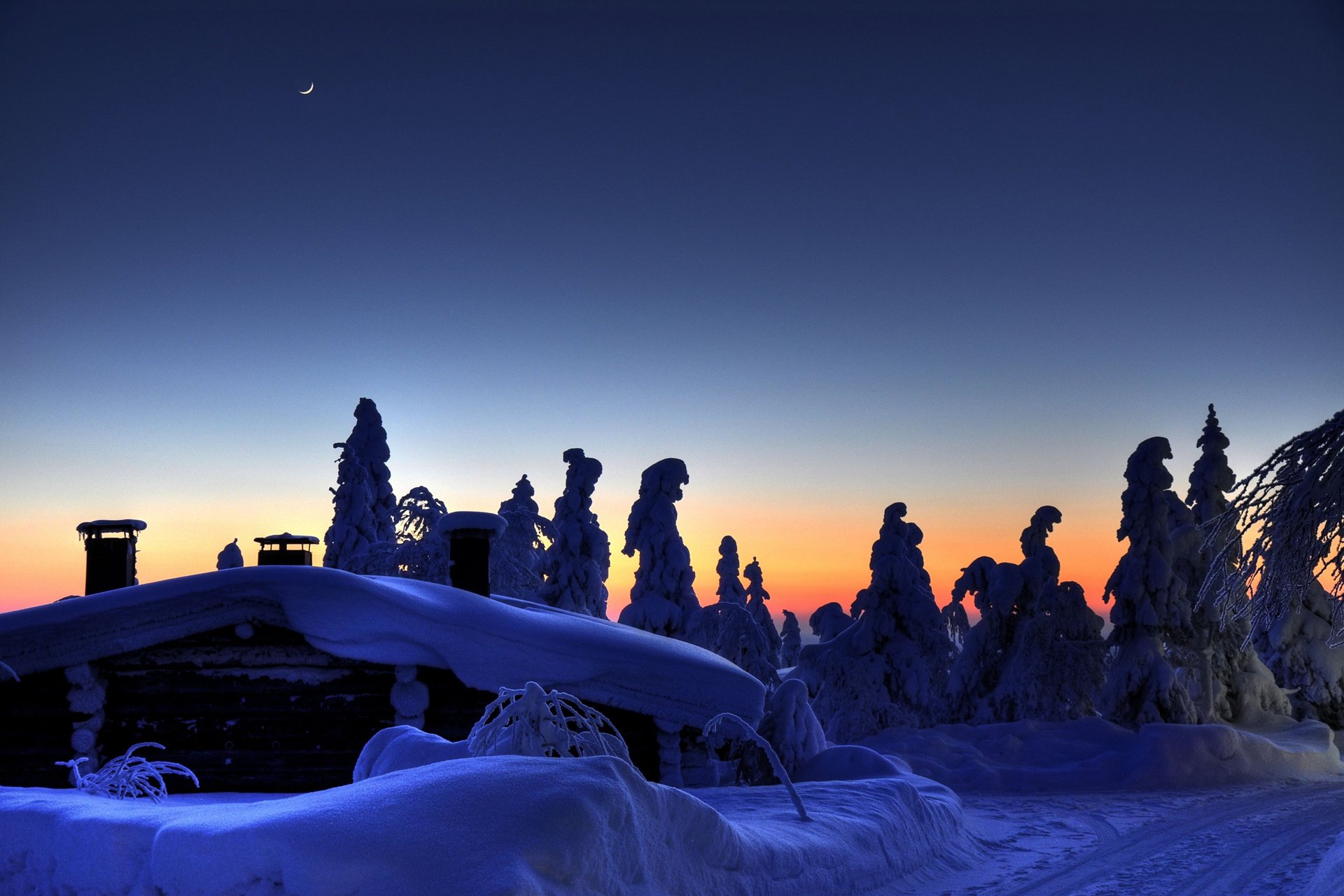 invierno noche mes finlandia