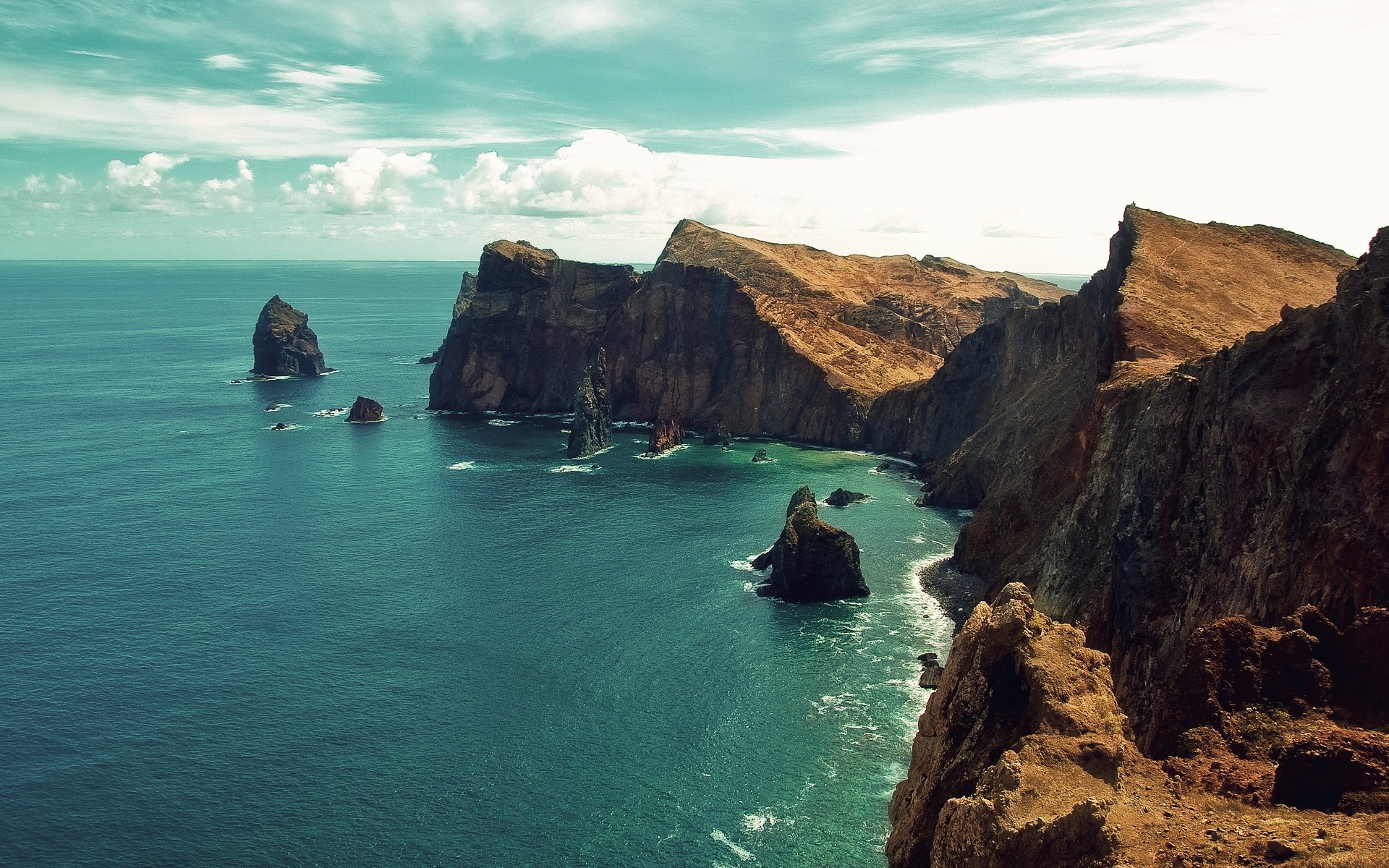 paisaje naturaleza mar agua costa rocas cielo nubes rocas 1920x1200