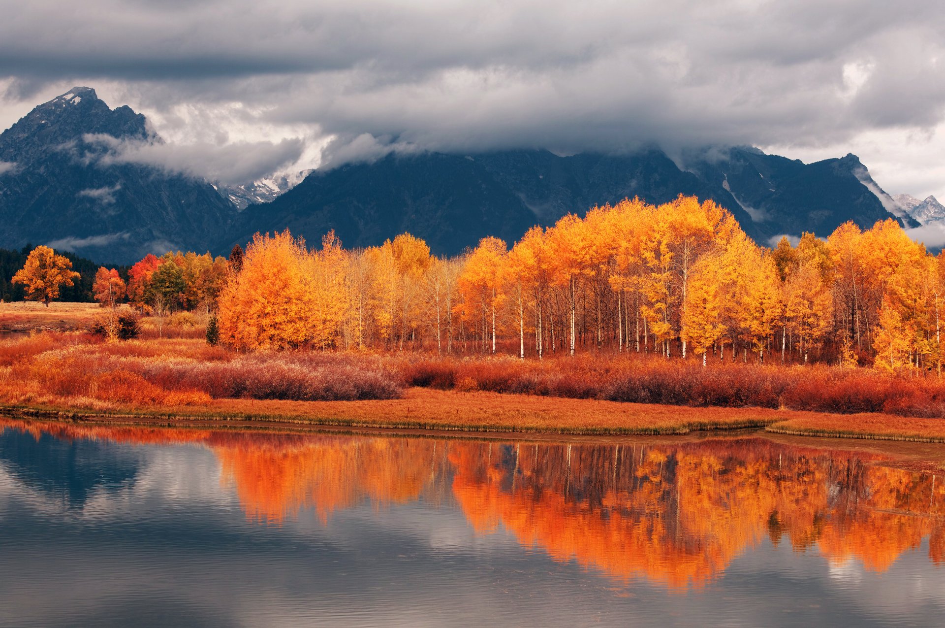 wald herbst berge fluss