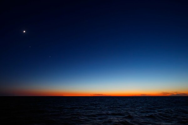Sunrise in Argentina on the Atlantic Ocean