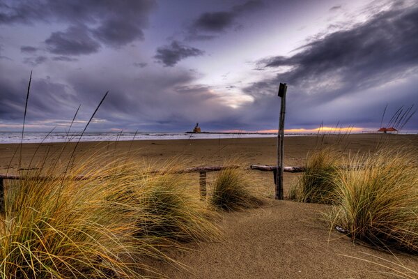 Abend Sonnenuntergang am Sandstrand