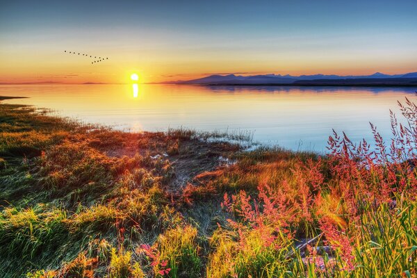 Sonnenuntergang am See