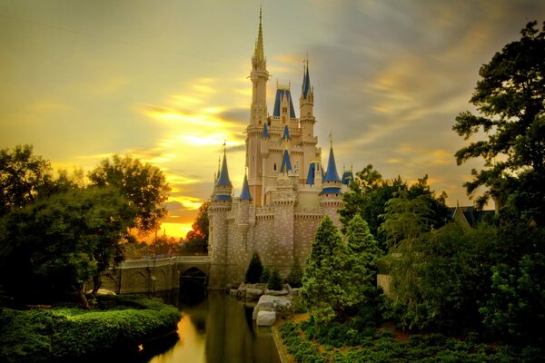 A fairy-tale castle among the trees