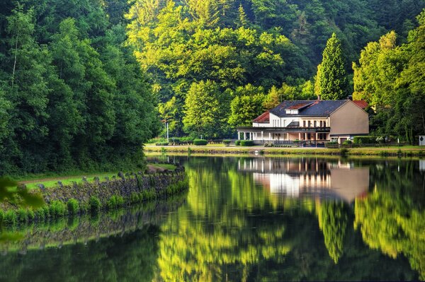 Reflet miroir de la rivière 