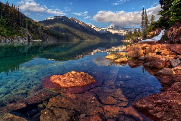 Reflexion der Natur im Bergsee