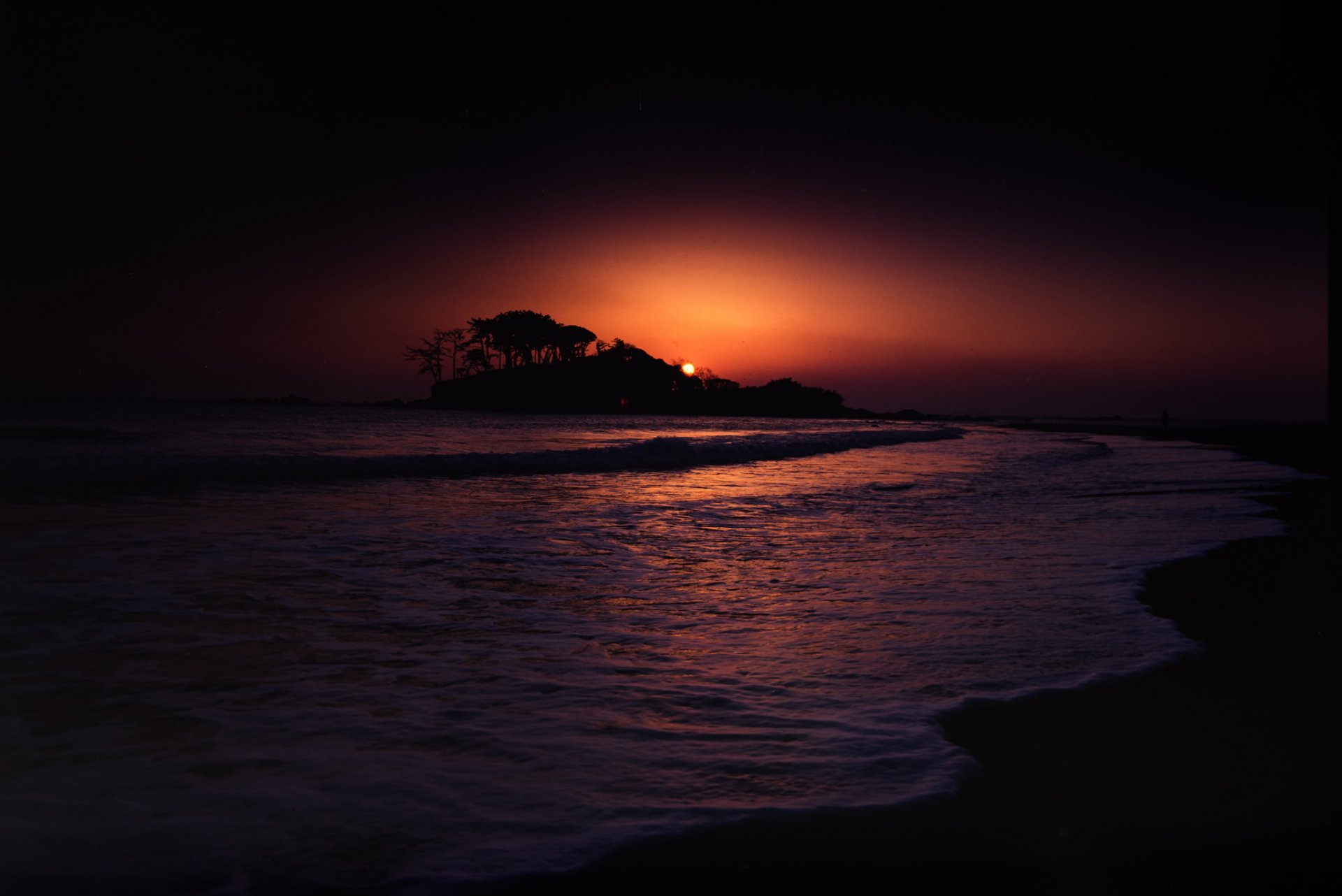 plage de jinha lever du soleil profond-ulsan corée