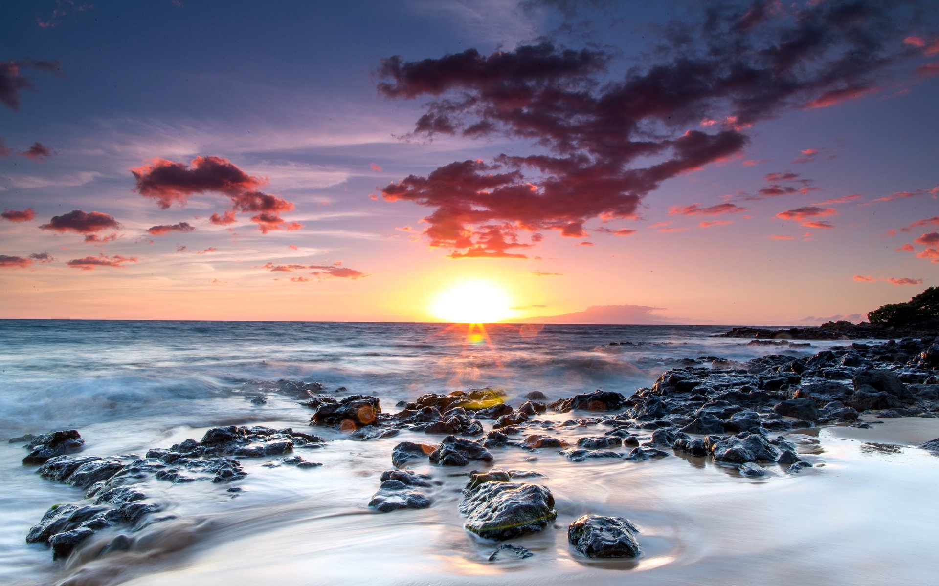 sonnenuntergang meer landschaft