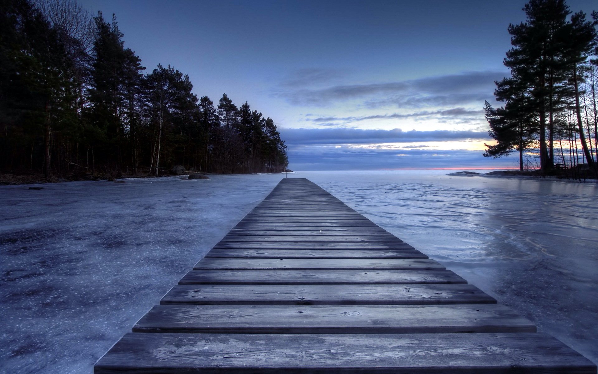 lac pont paysage