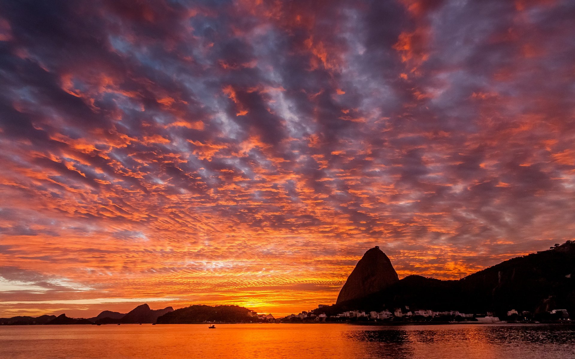 brasil río de janeiro playa puesta de sol