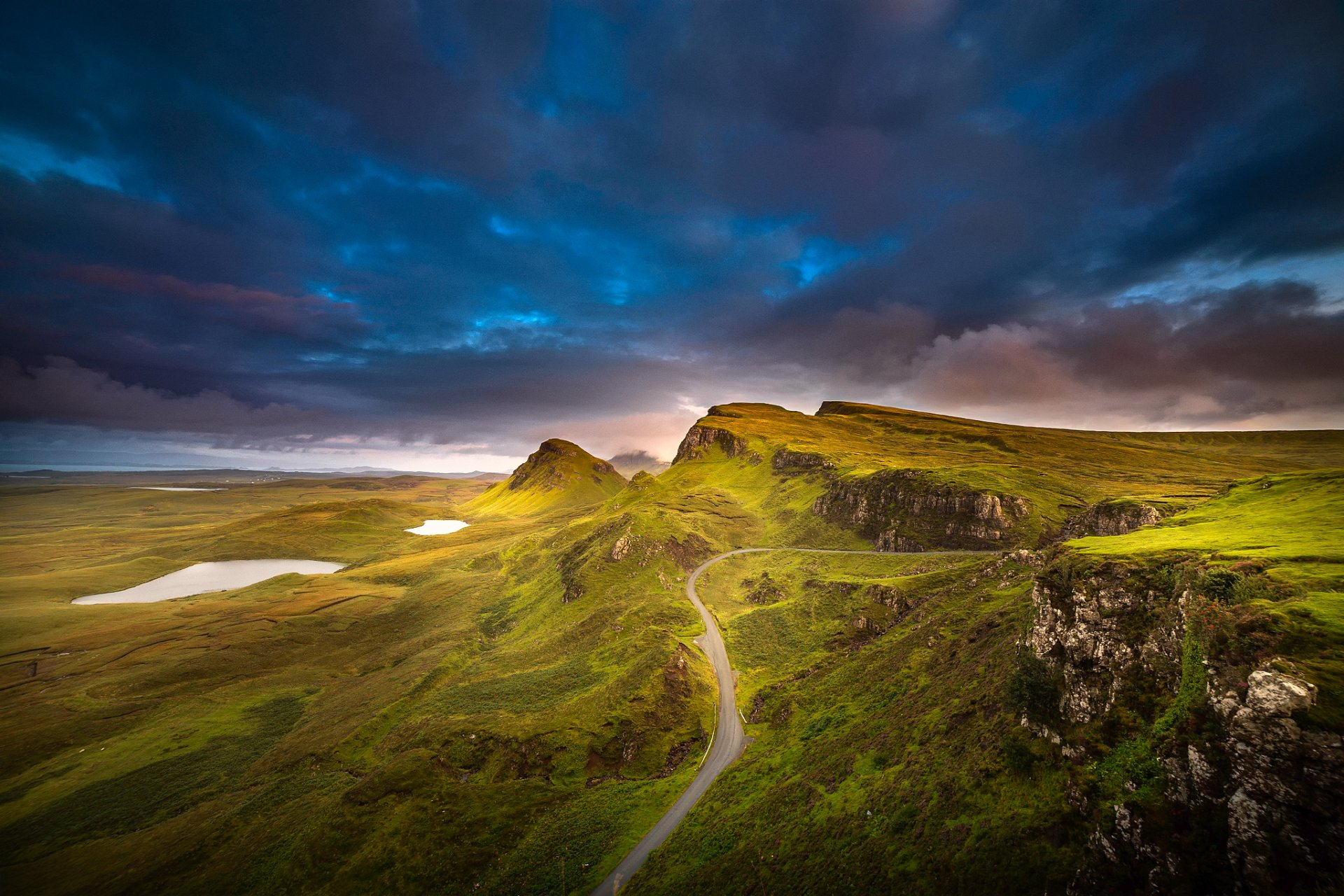 schottland innere hebriden-archipel skye island himmel hügel berge