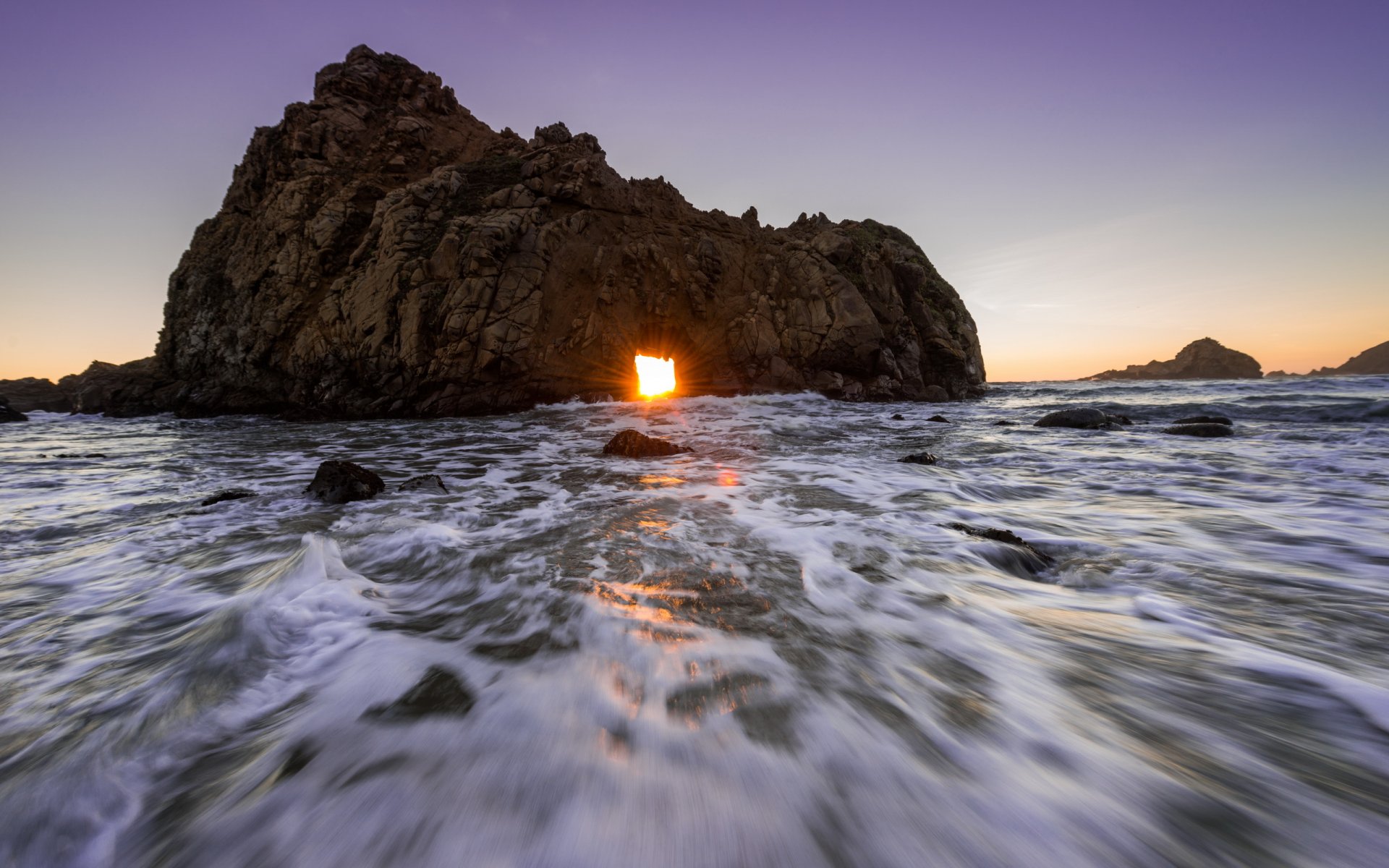 mare rocce tramonto paesaggio