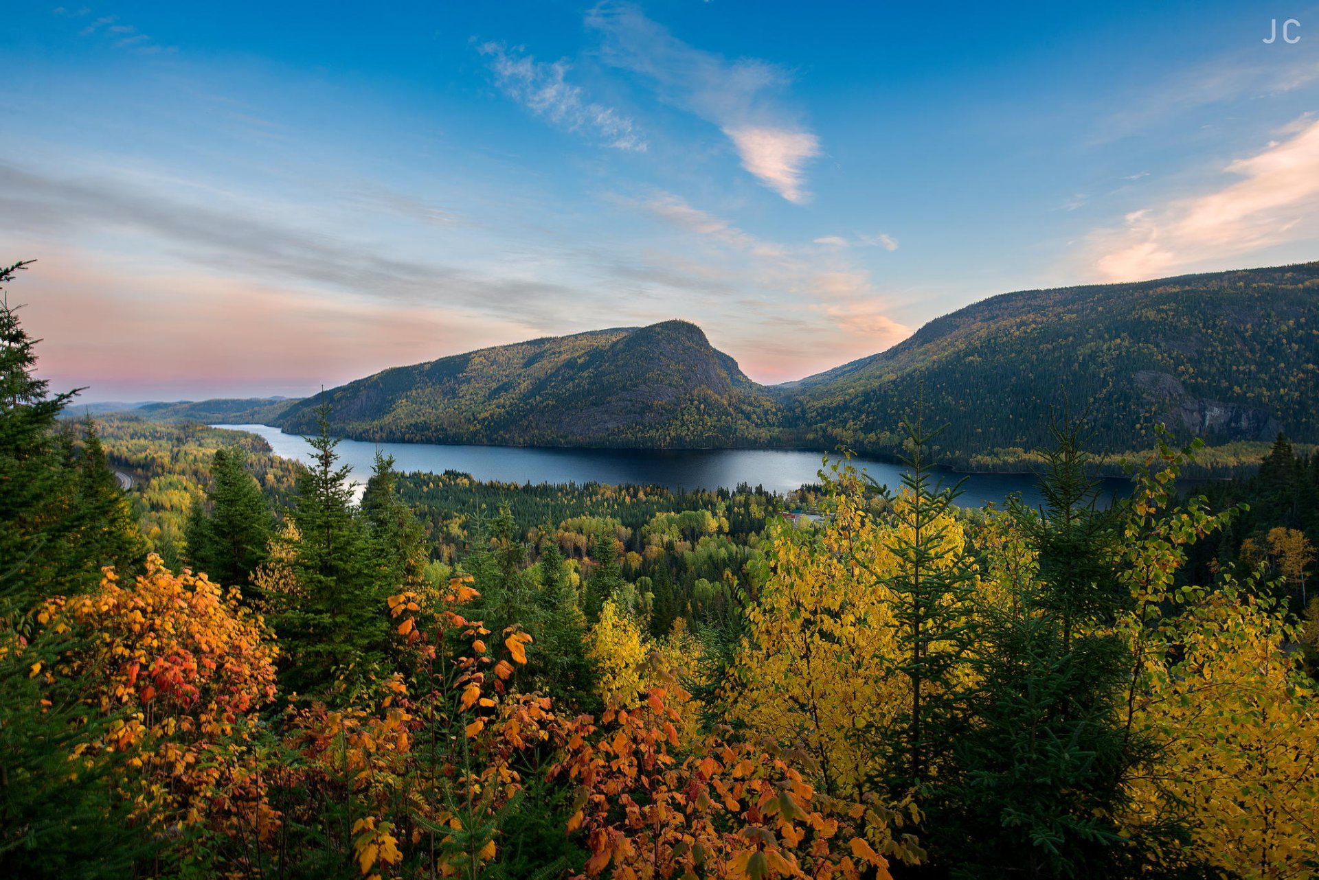 montagne natura autunno foresta lago alberi