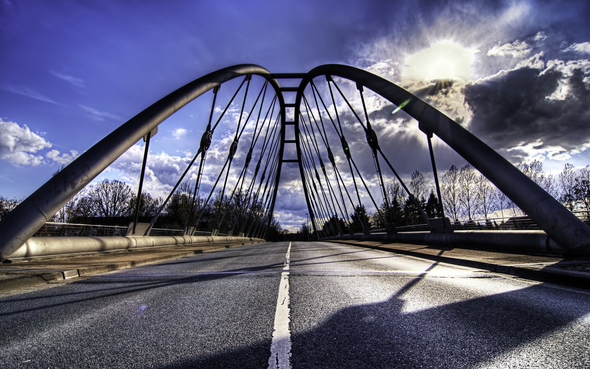 straße brücke landschaft