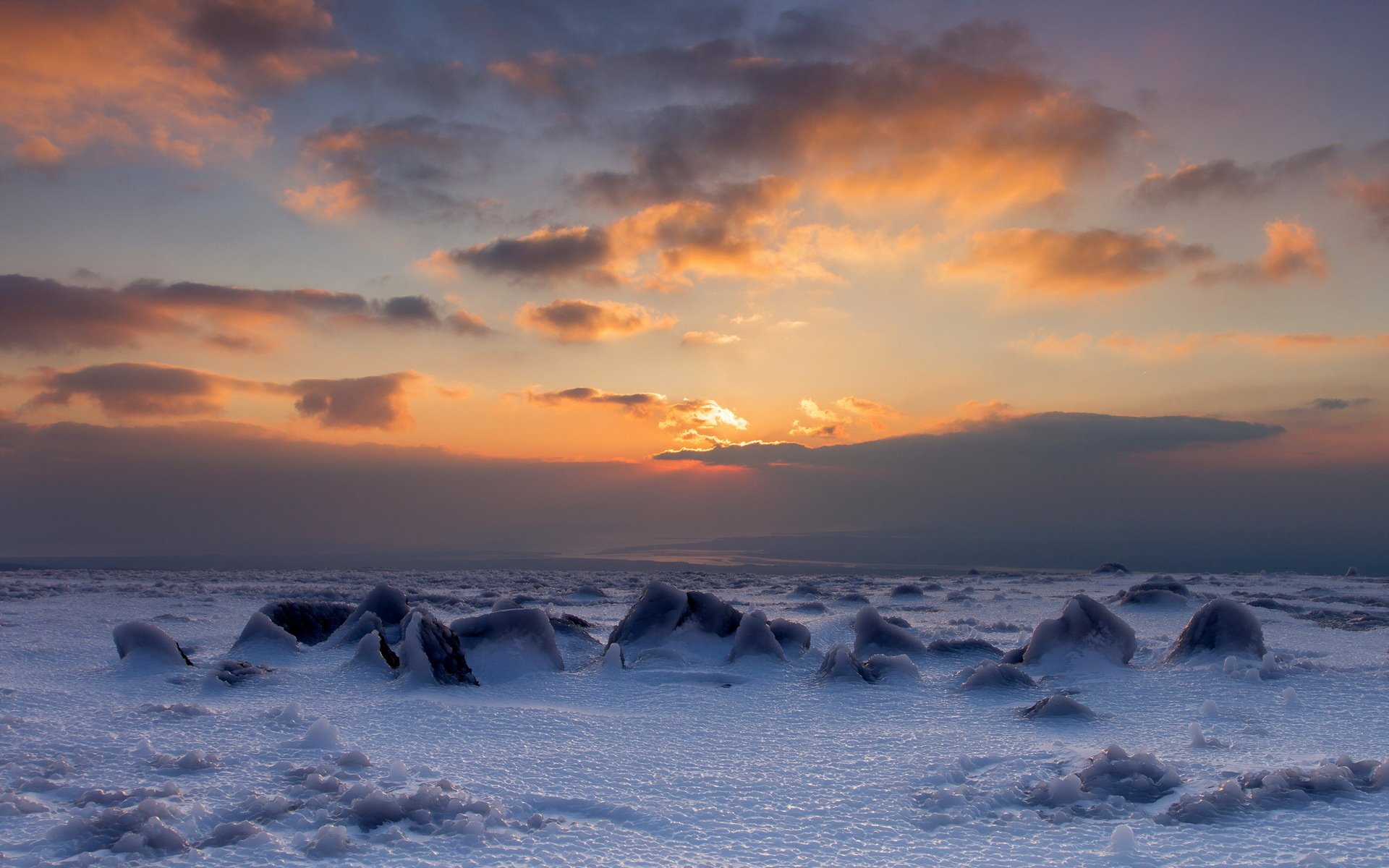 unset sky landscape