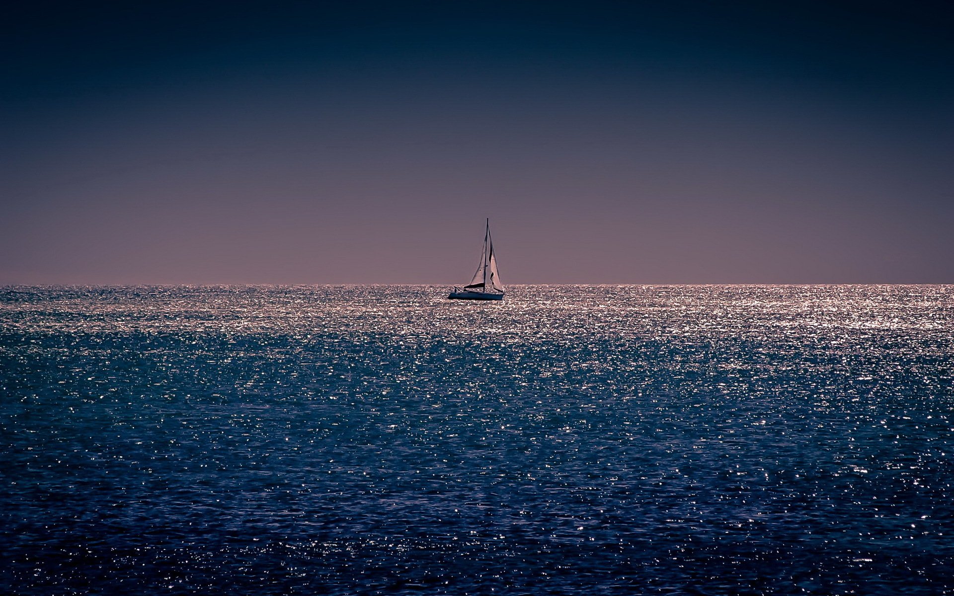 mar barco noche