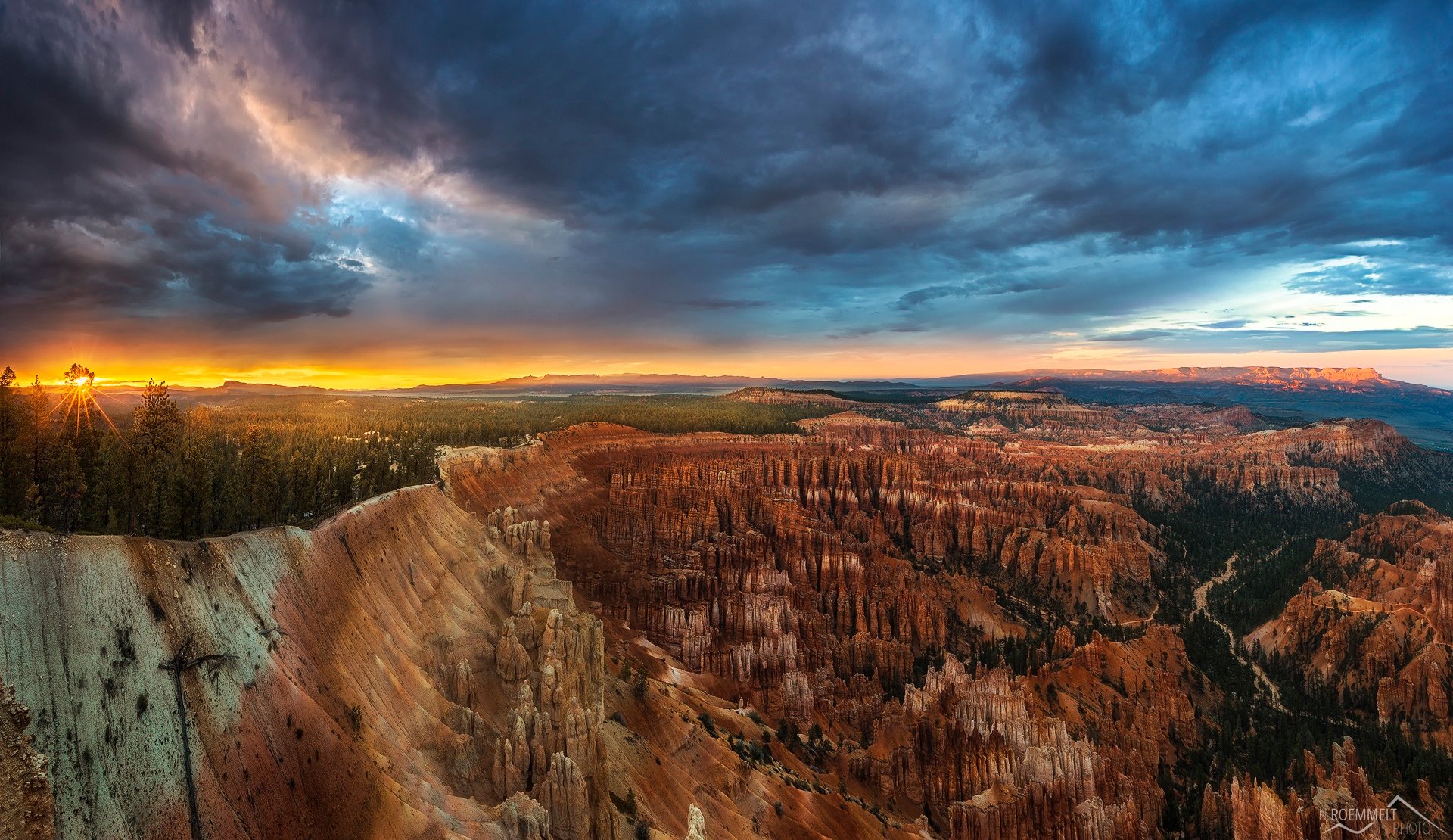 estados unidos estado utah parque nacional bryce canyon noche panorama