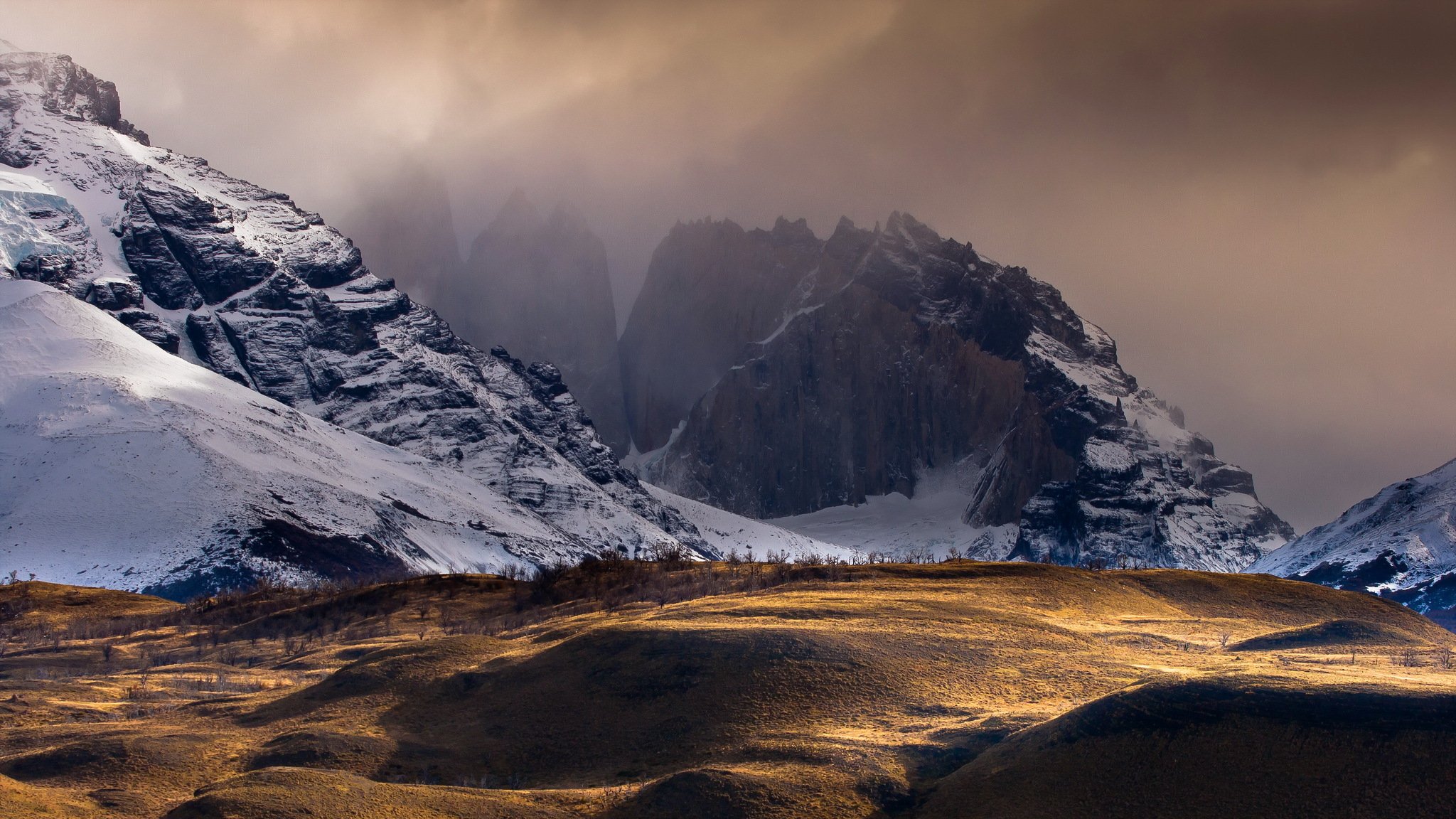 cile freddo dreamscape oro ora d oro paesaggio luce montagna