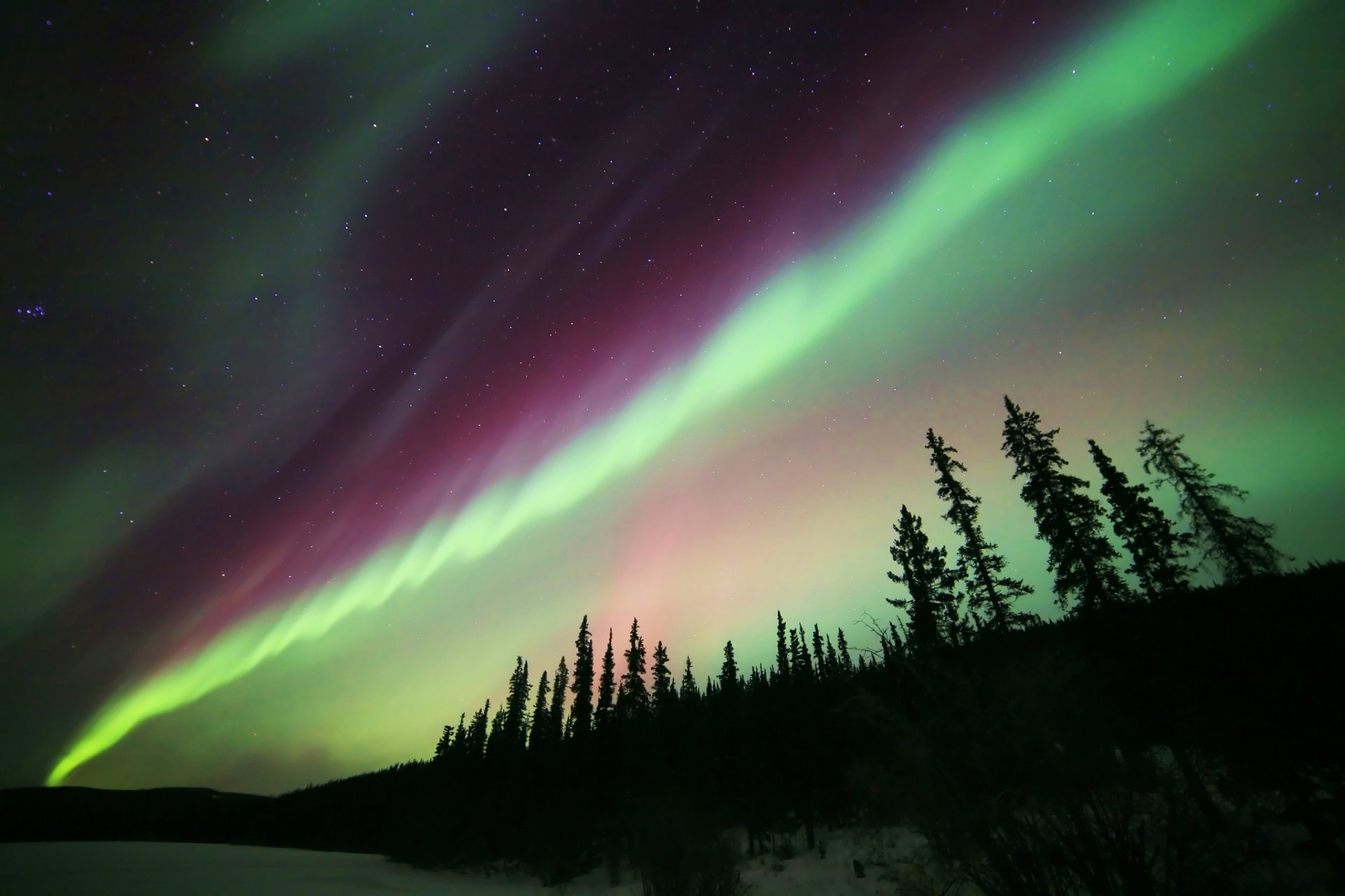 aurore aurores boréales nuit nature étoiles