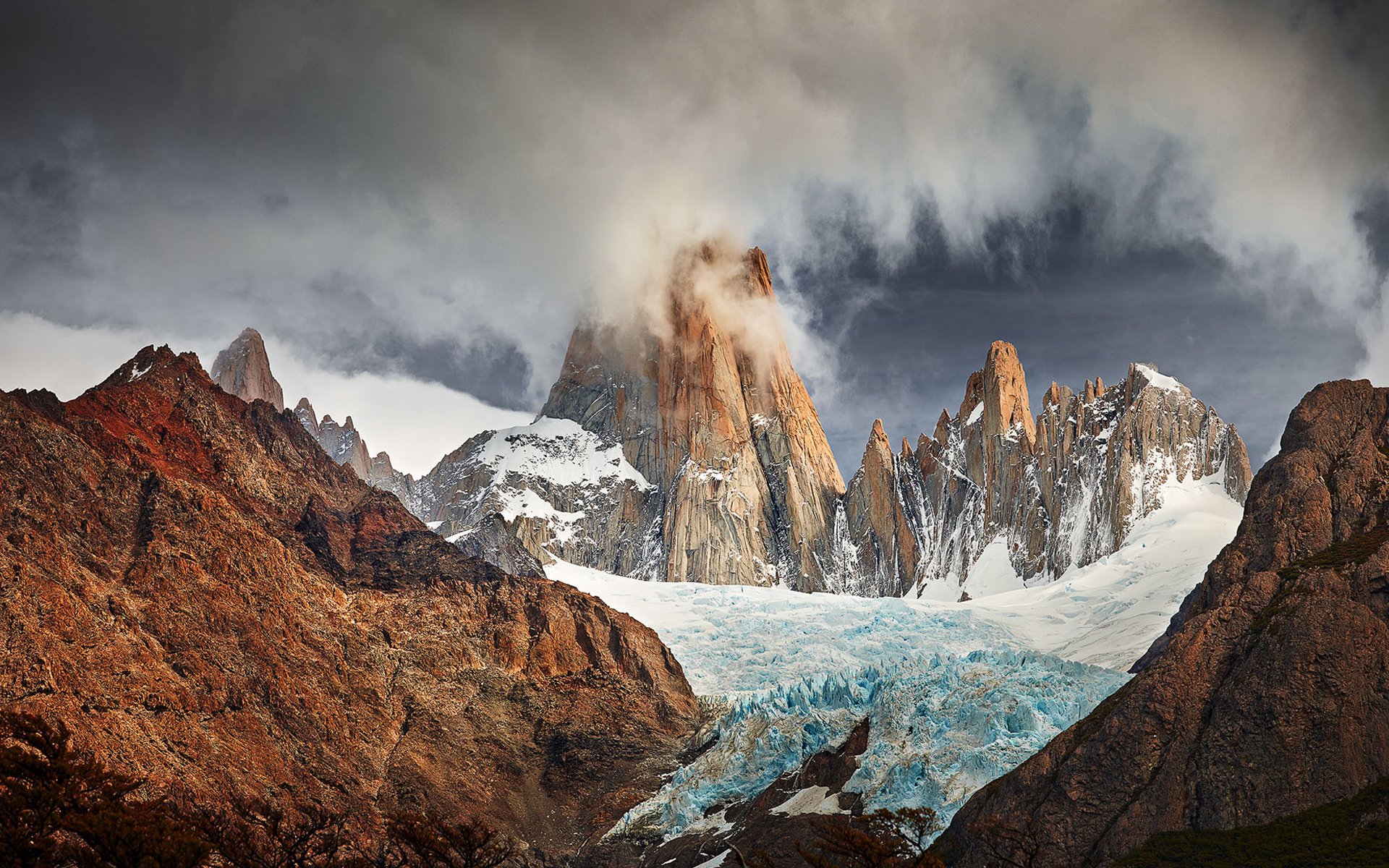 amérique du sud patagonie montagnes des andes glacier