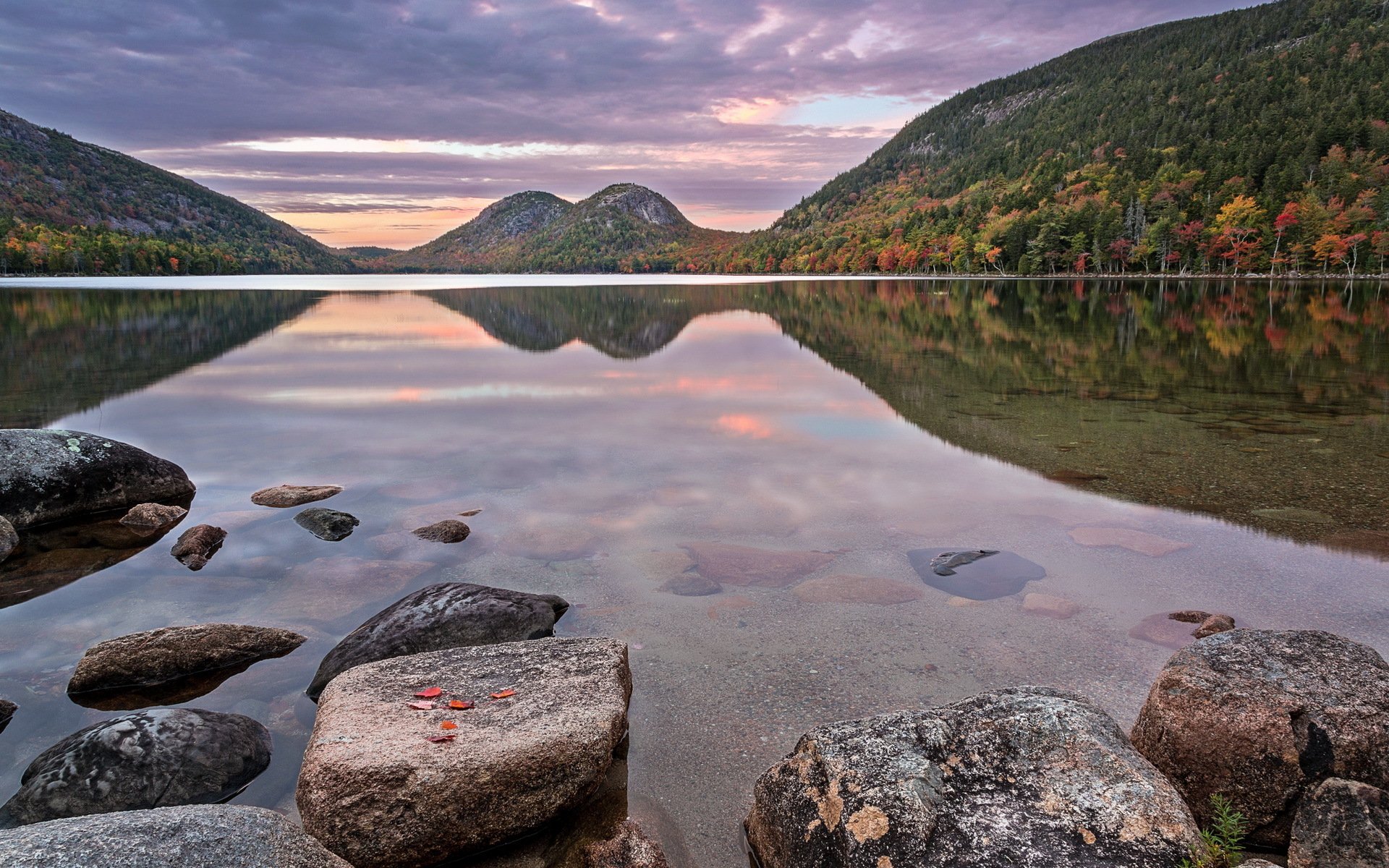 jordan pond acadia paesaggio