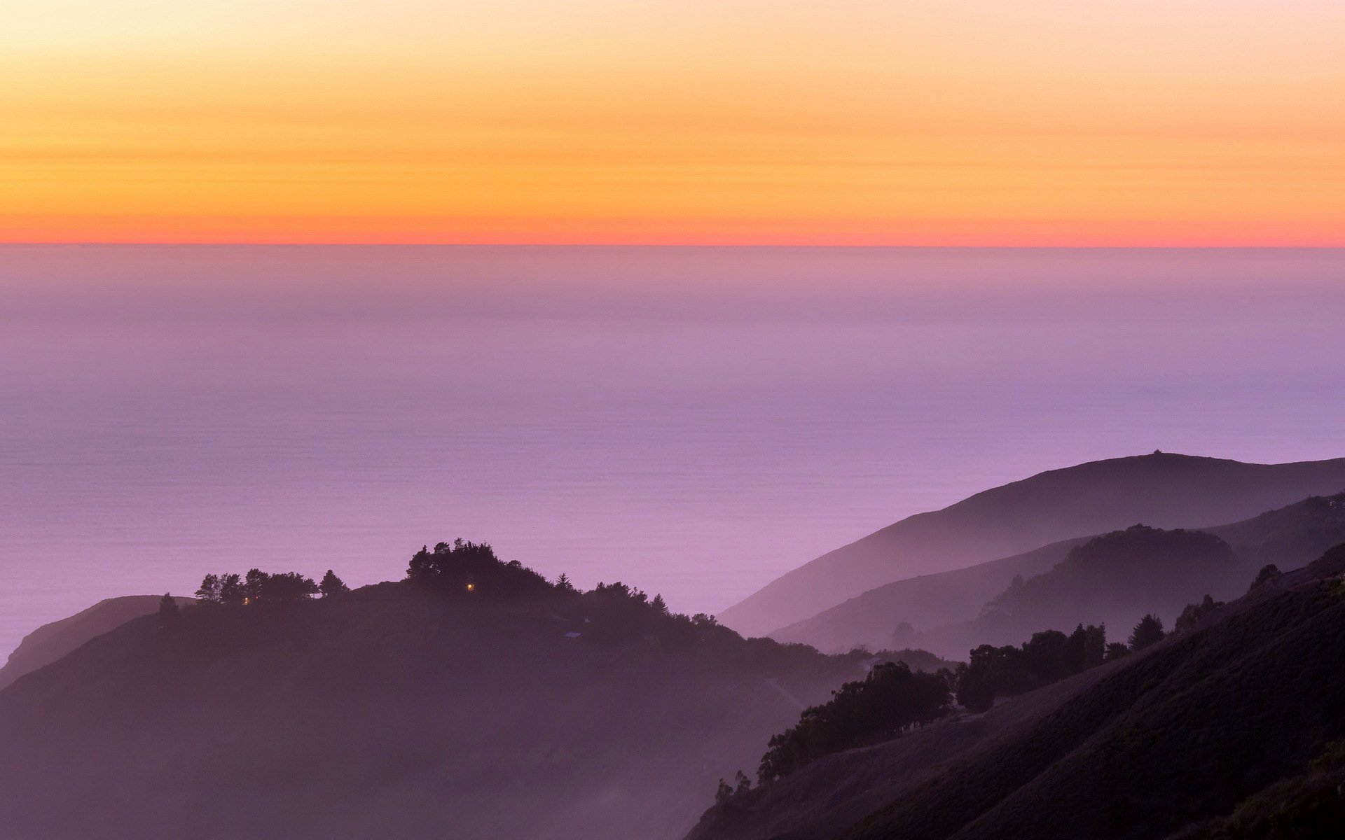 big sur calfornia paesaggio natura oceano tramonto