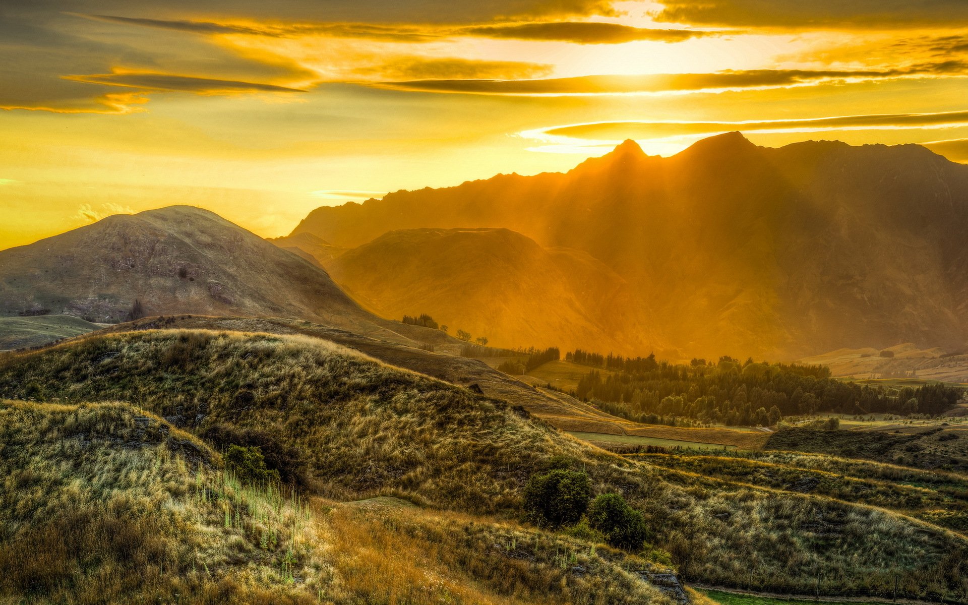 lumière montagnes nature paysage