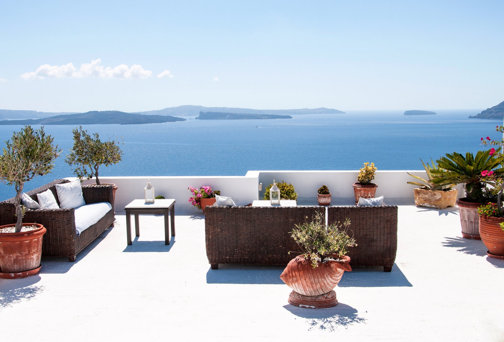 grecia santorini mare montagna relax vacanza divano poltrona villa