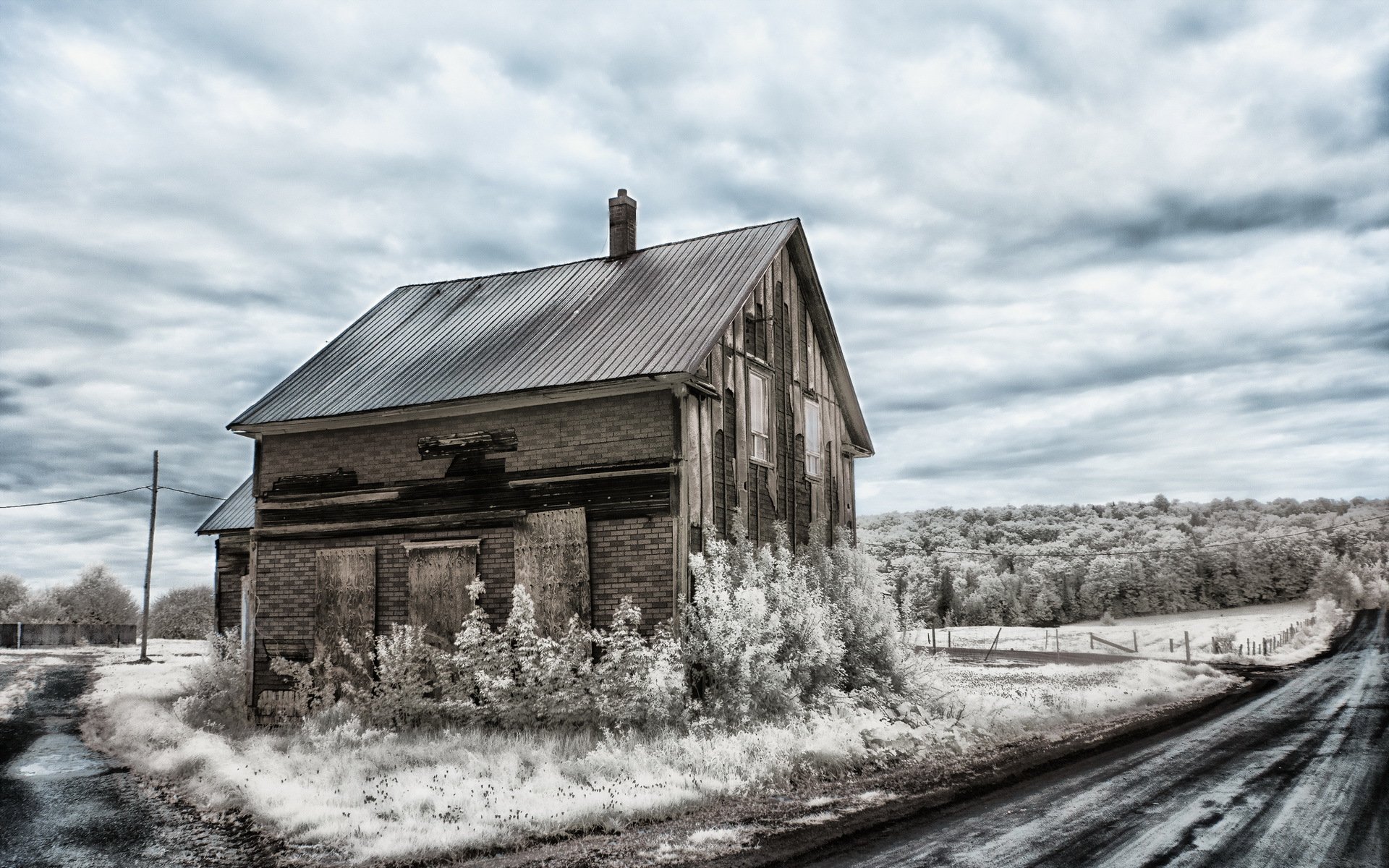 house road landscape