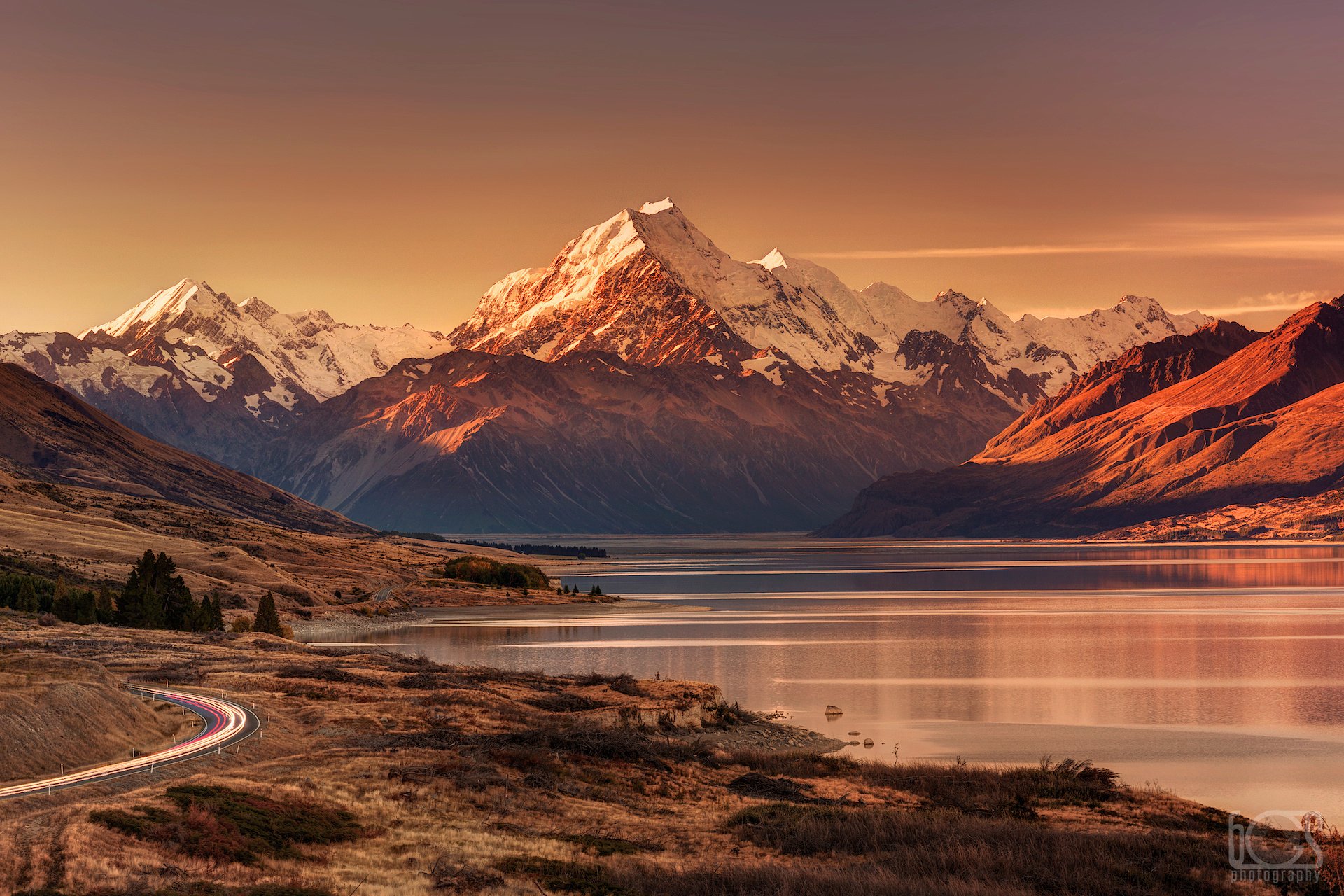 new zealand south island mountain southern alps mount cook the highest point in new zealand night