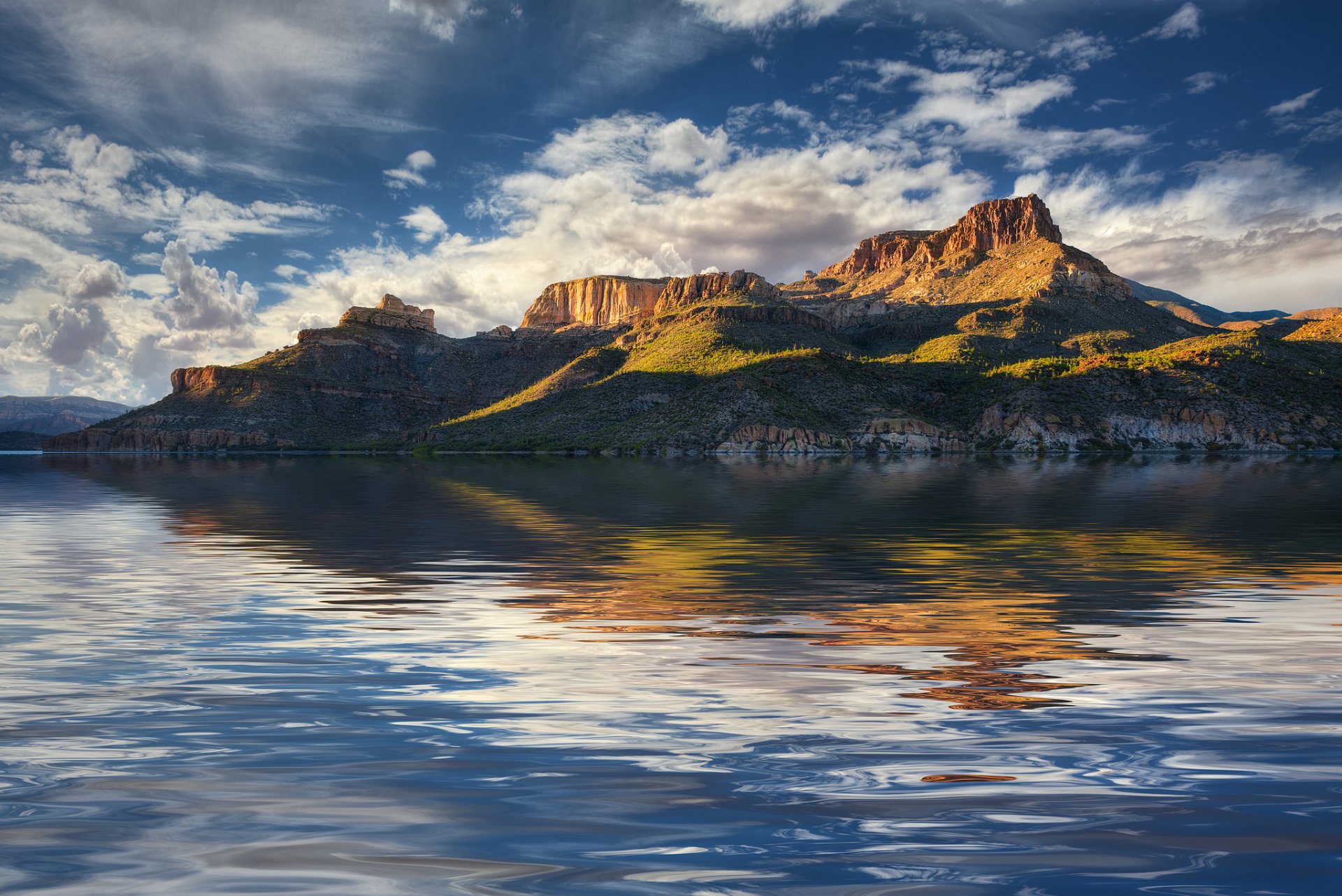 united states arizona district apaches lake reflection