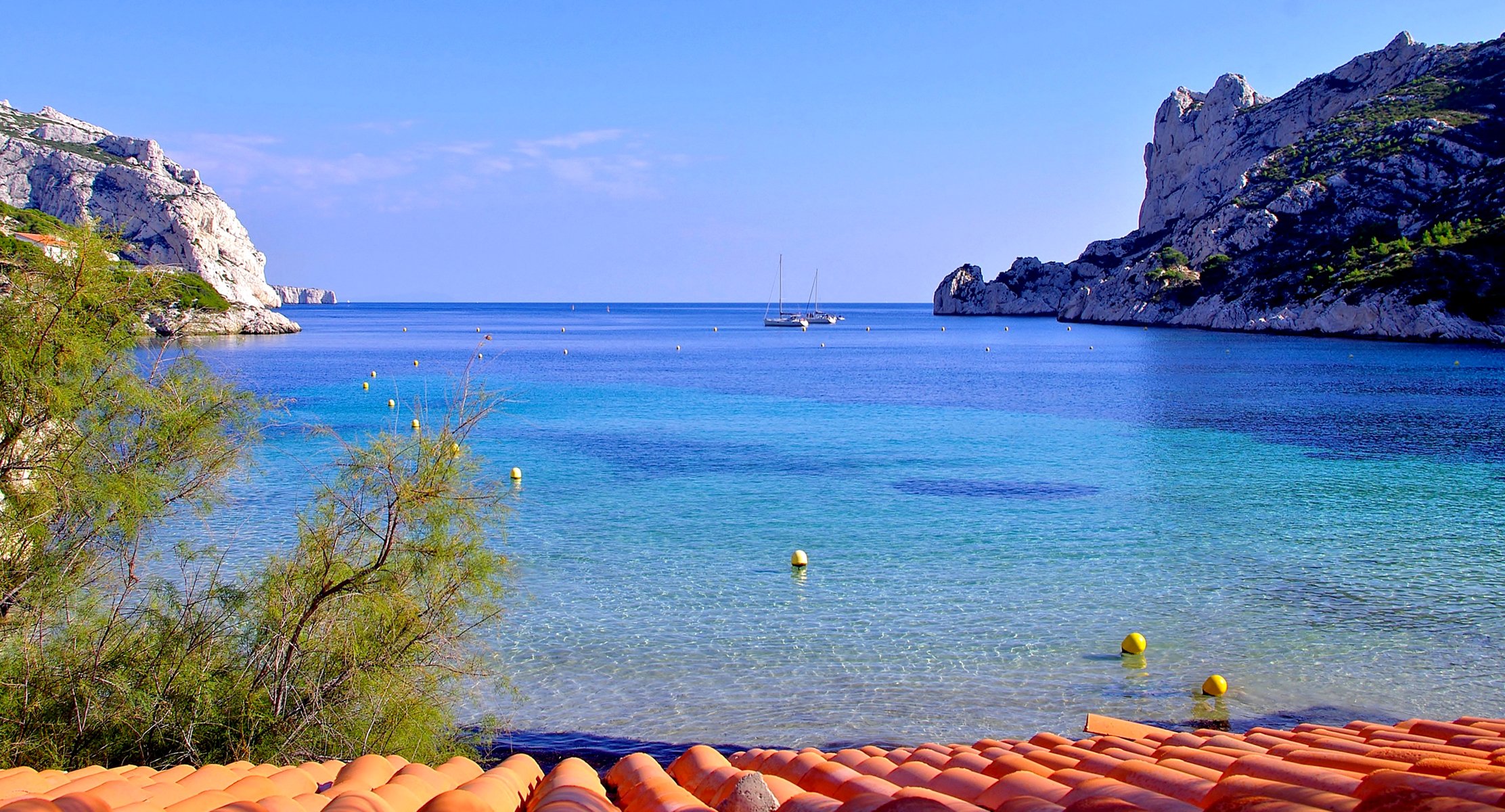 france bay sea yacht roof tiles rock